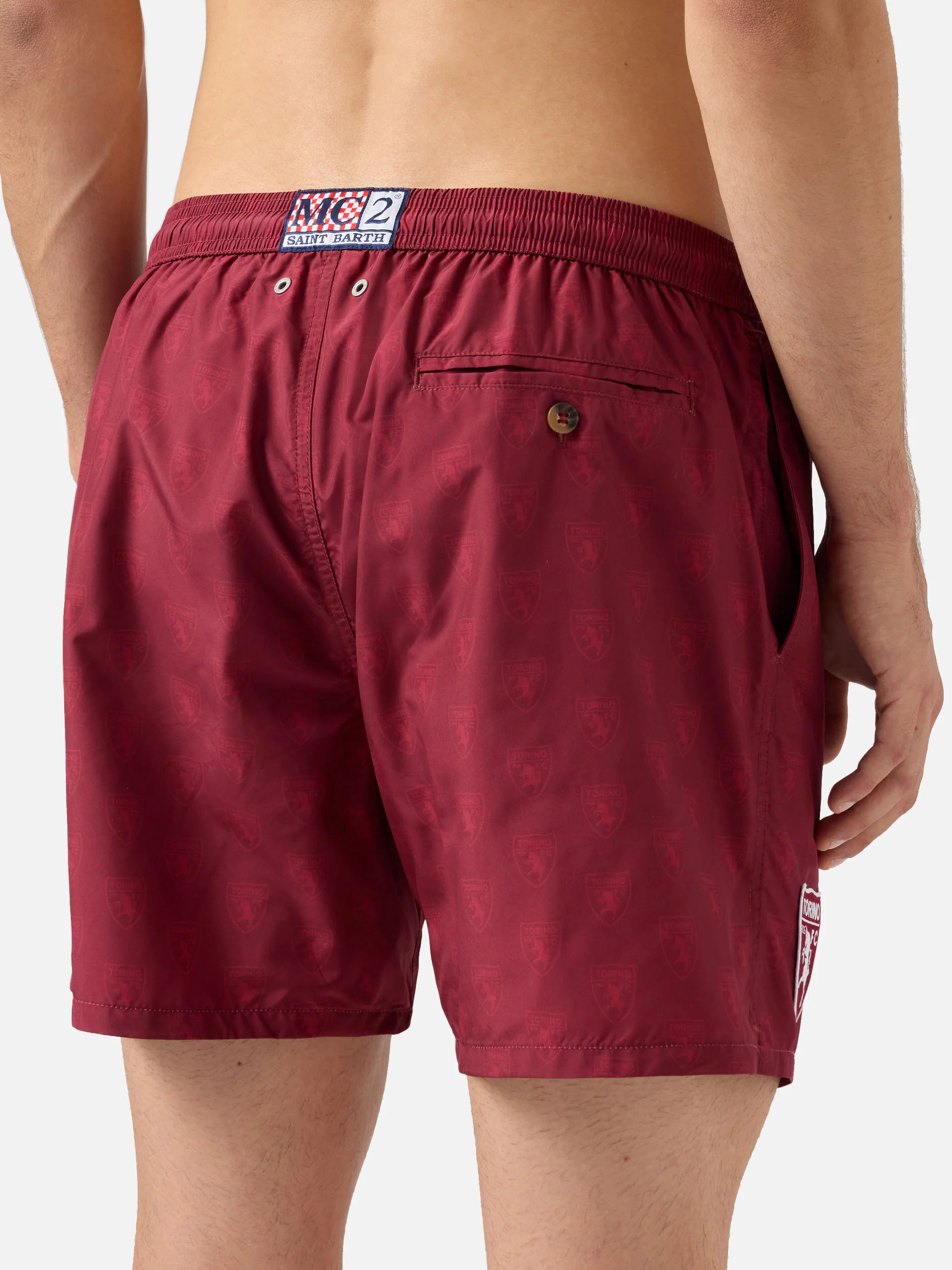 Lightweight fabric swim shorts Lighting with Torino print | TORINO FC SPECIAL EDITION - Image 6