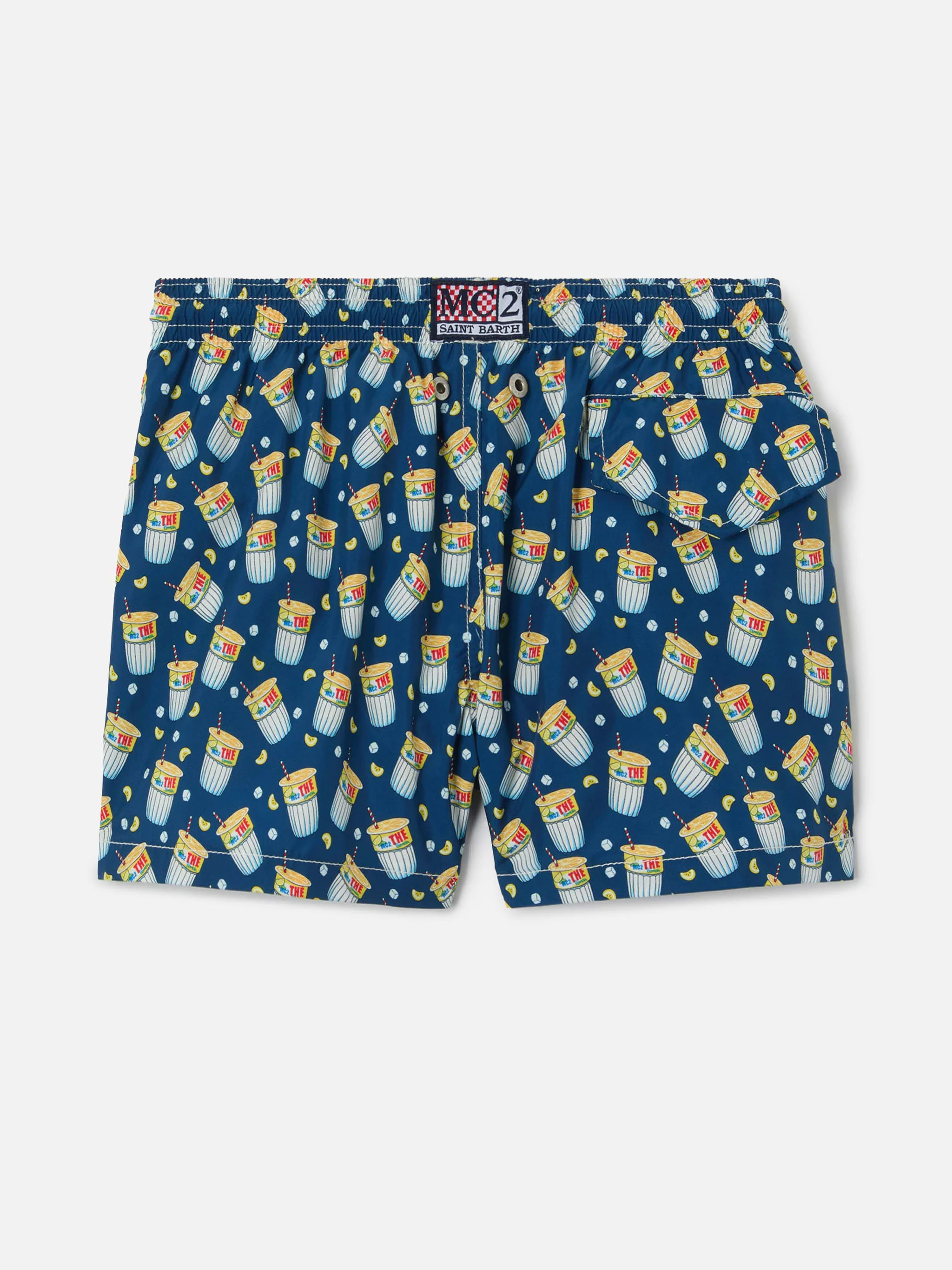 Lightweight fabric swimshorts with Estathè print | ESTATHE' SPECIAL EDITION - Image 2