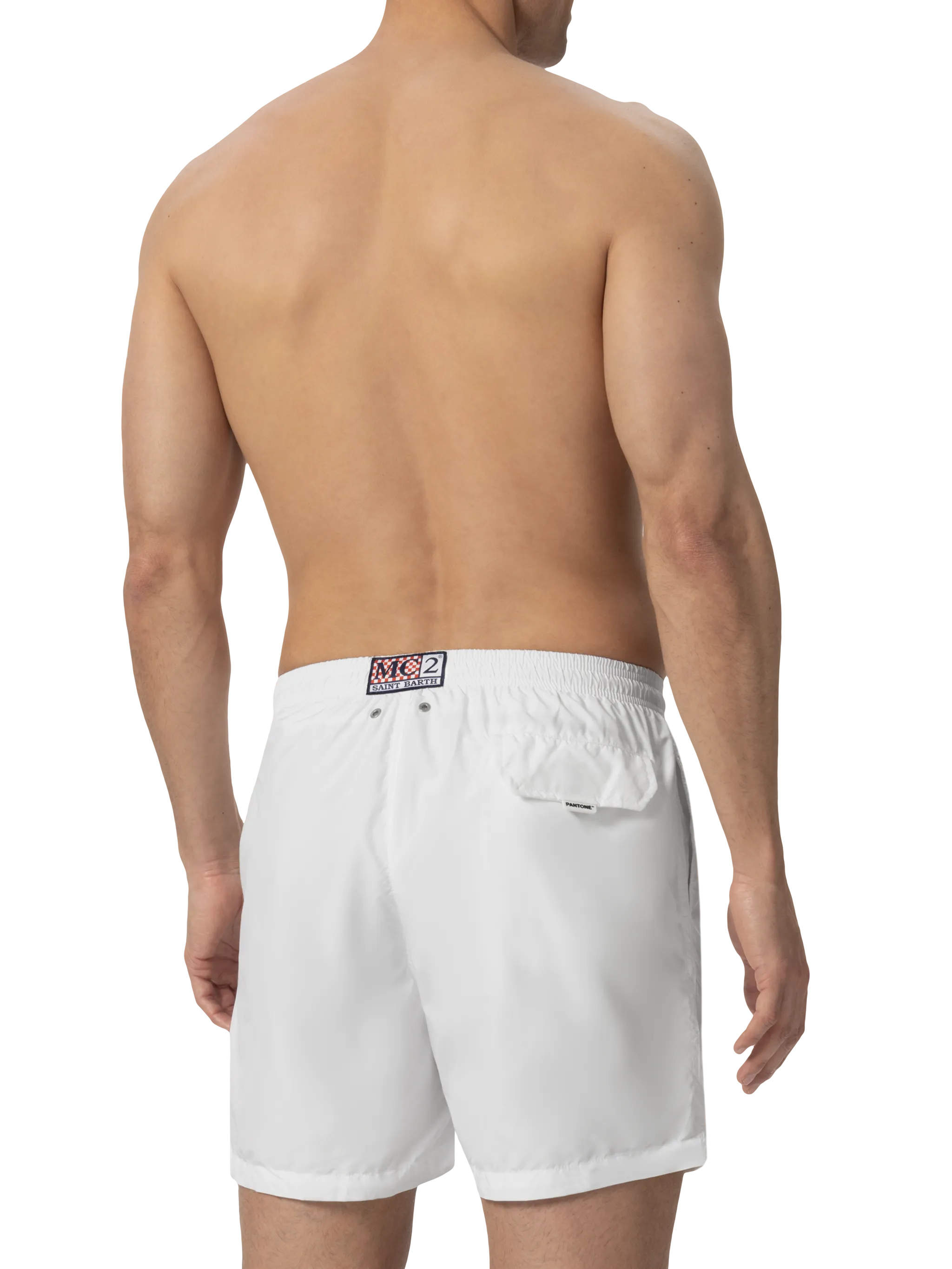 Lightweight fabric white swim shorts Lighting Pantone | PANTONE® SPECIAL EDITION - Image 4