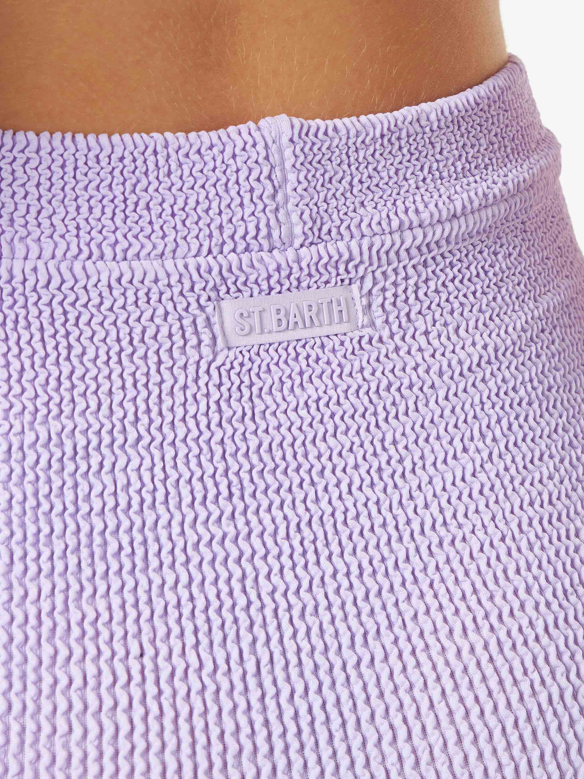 Destiny lilac crinkle mini skirt - Image 3