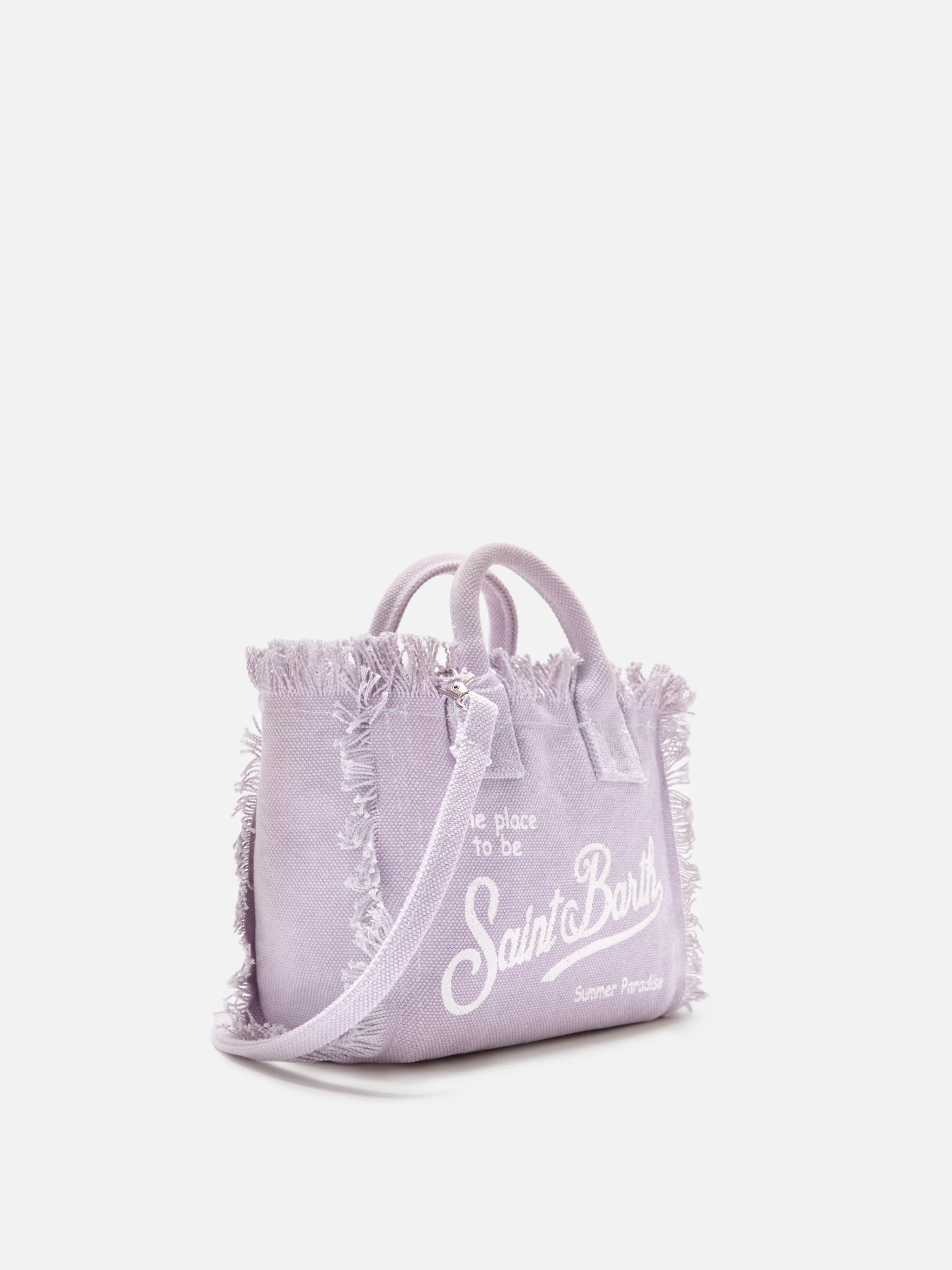 Lilac solid color canvas Vanity mini bag - Image 3
