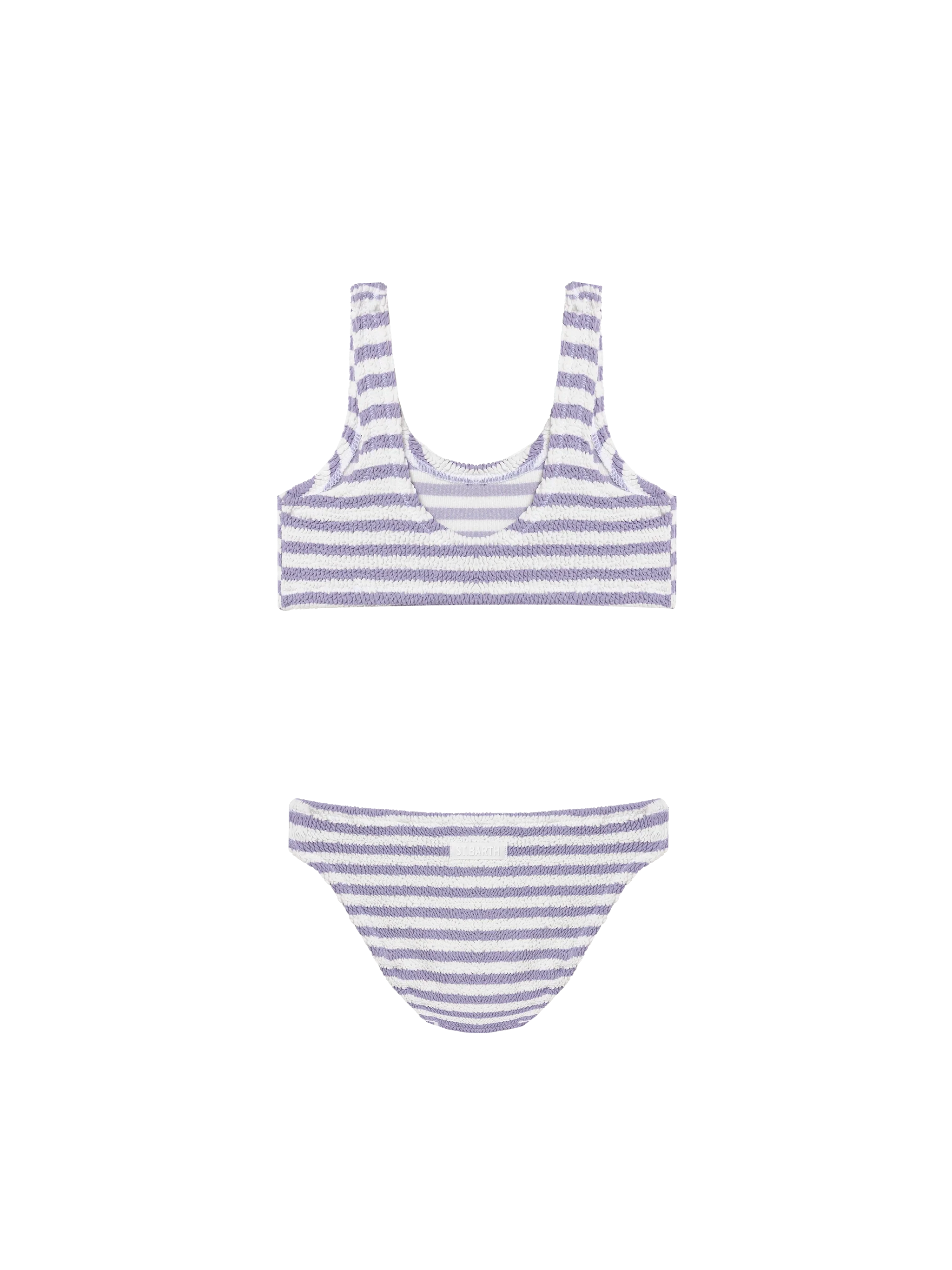 Lilac striped crinkle classic bralette bikini Baker - Image 2