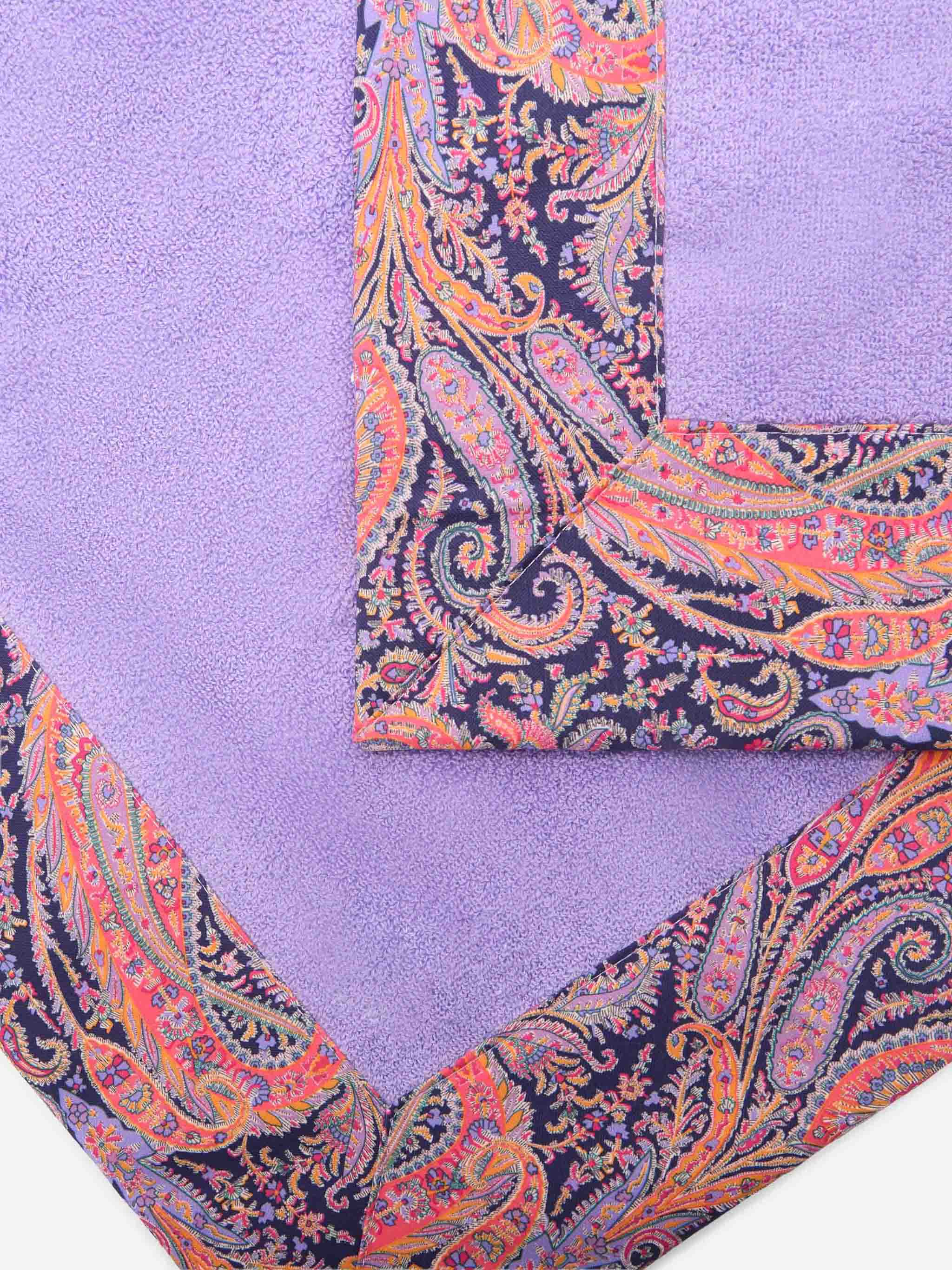 Lilac towel with paisley frame | Made with Liberty fabric - Image 2