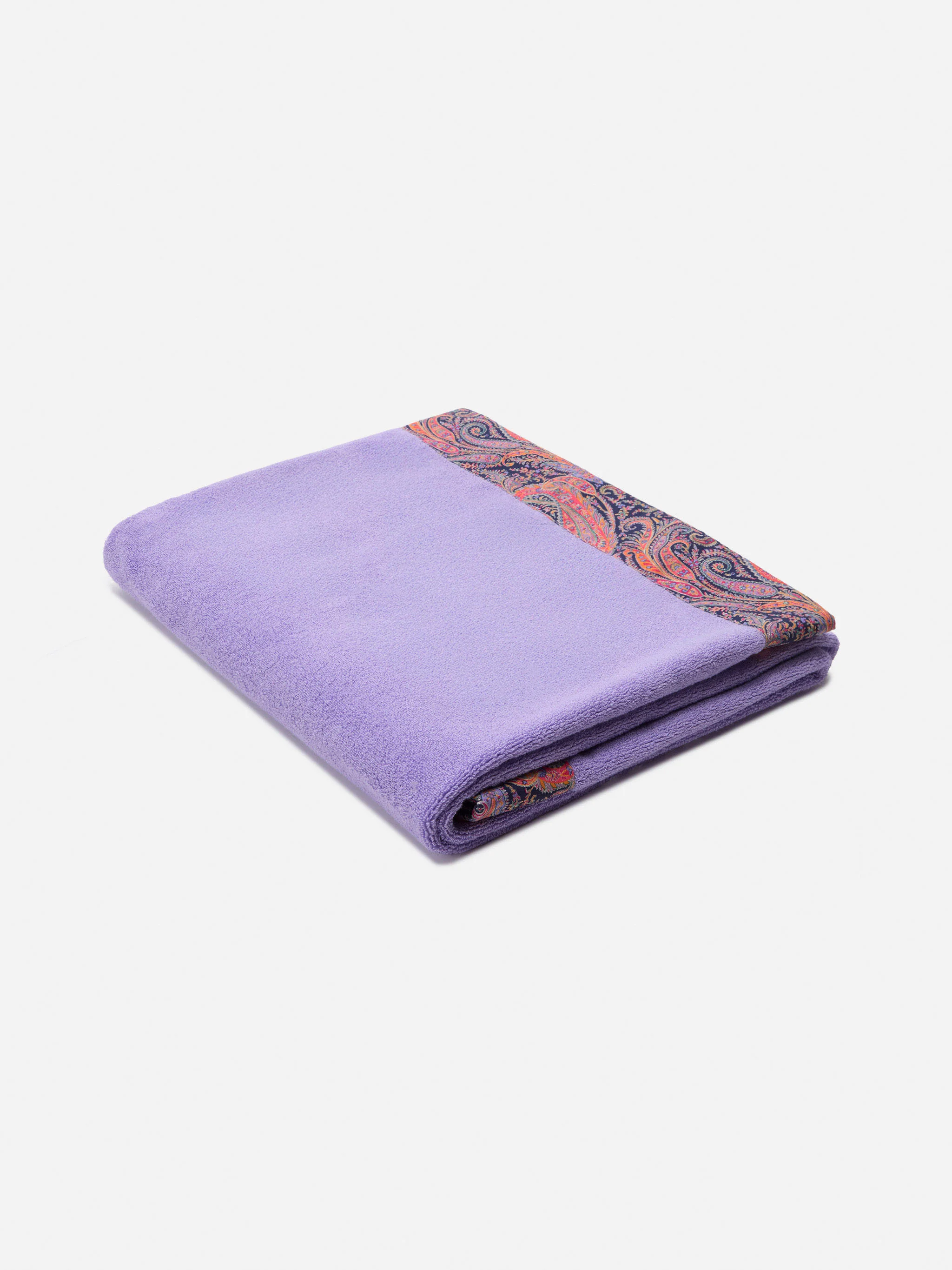 Lilac towel with paisley frame | Made with Liberty fabric - Image 3