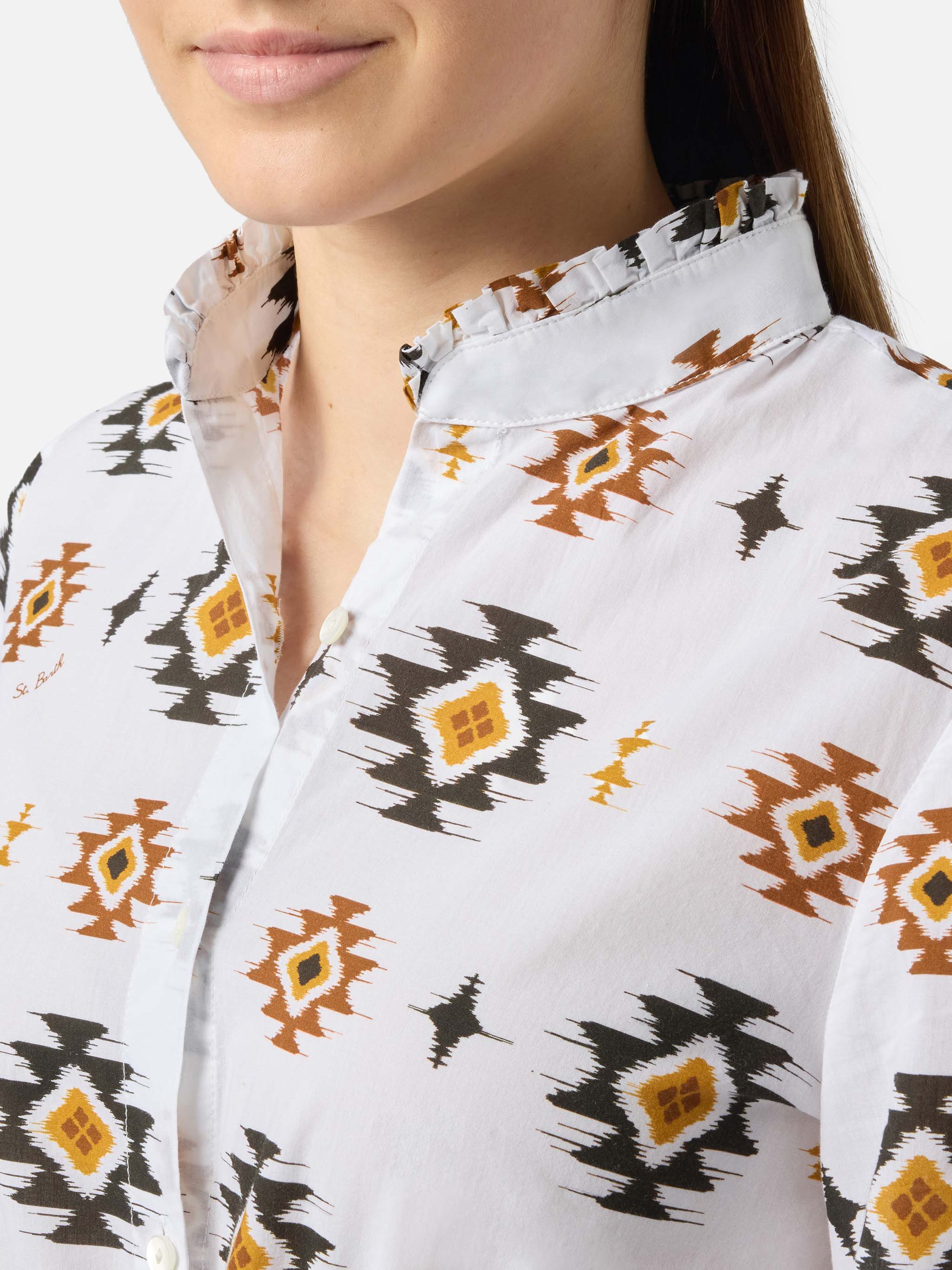 Long beach dress Jodie with navajo print - Image 2