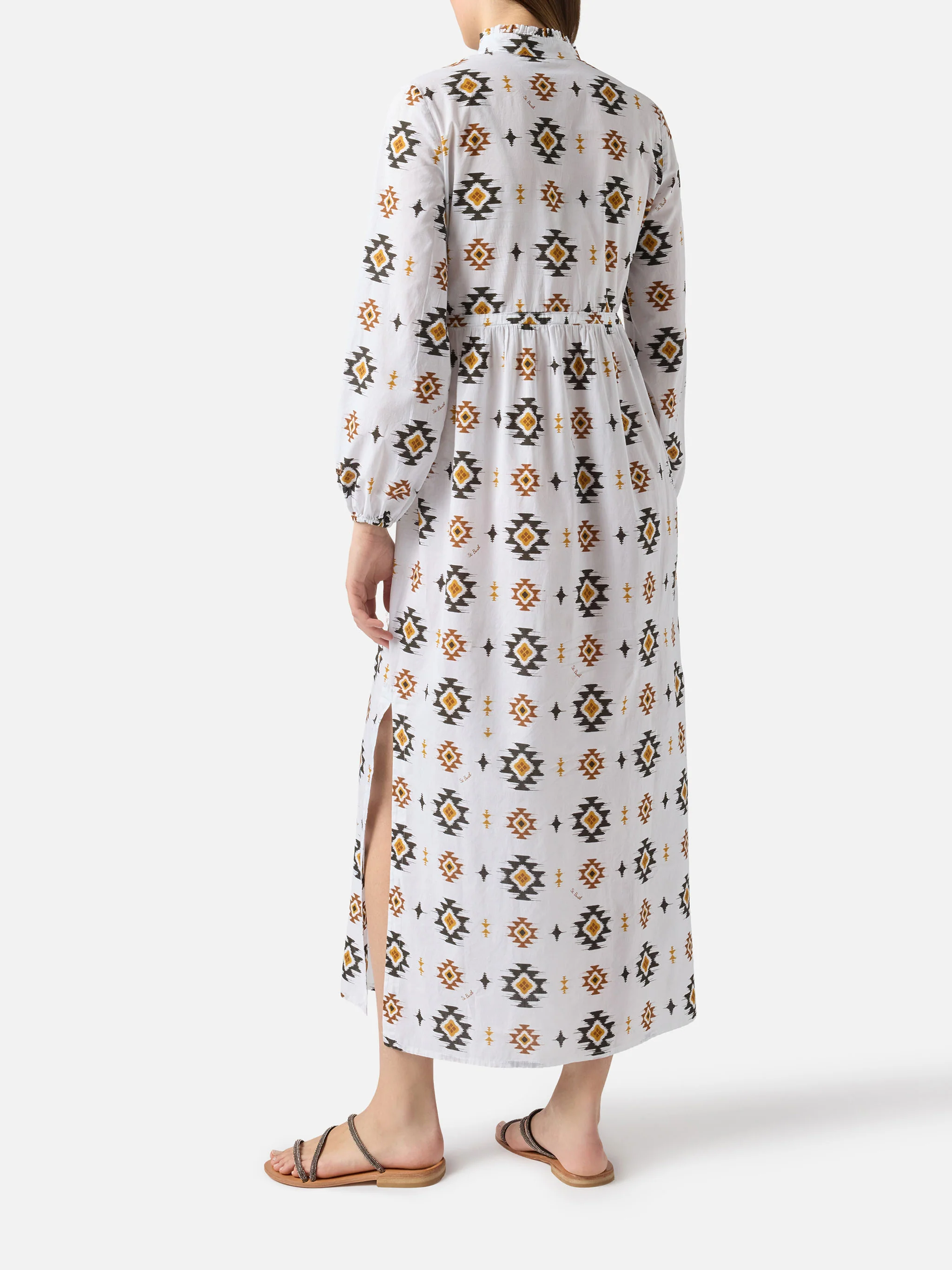 Long beach dress Jodie with navajo print - Image 3