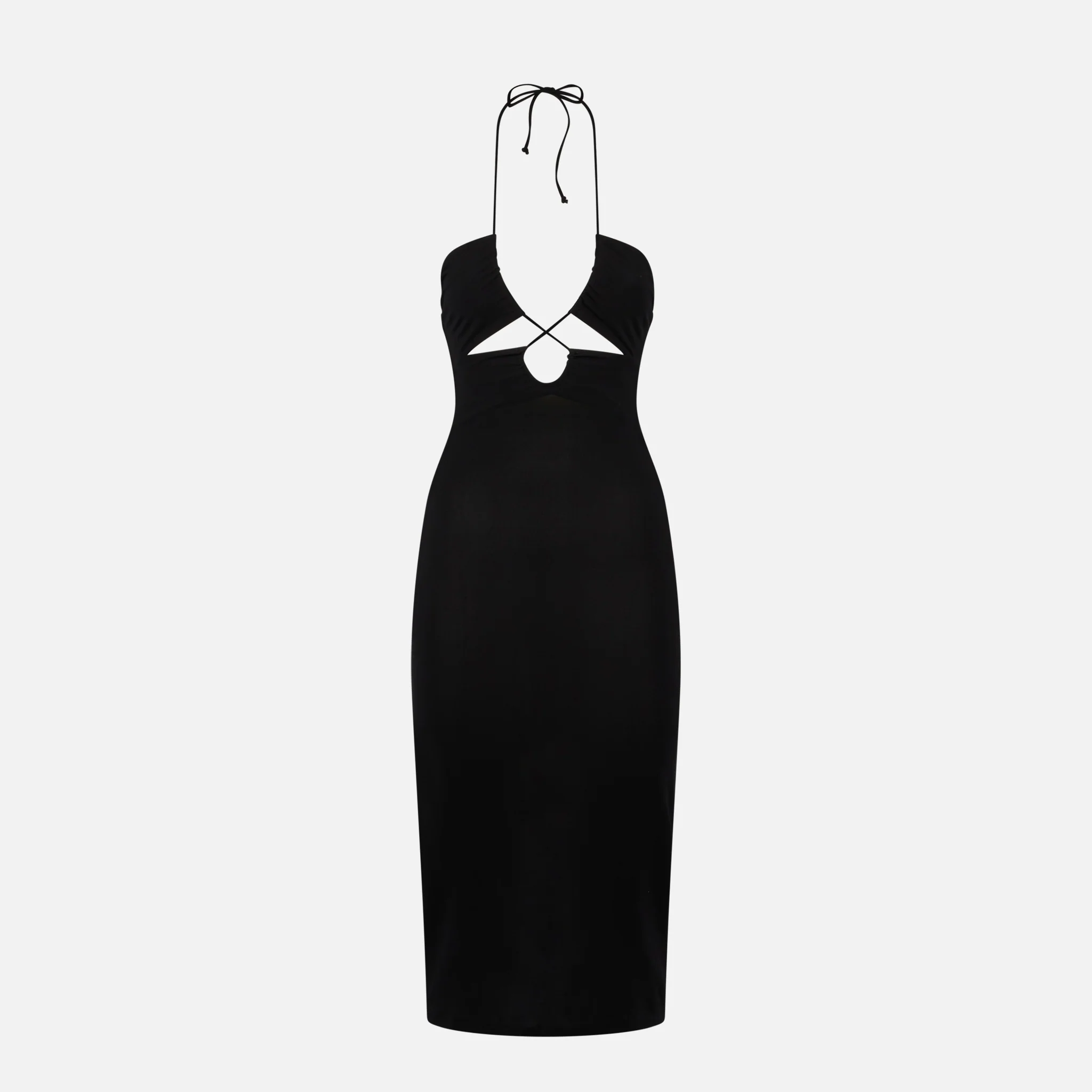 Longuette black cutout black dress Farah - Image 4