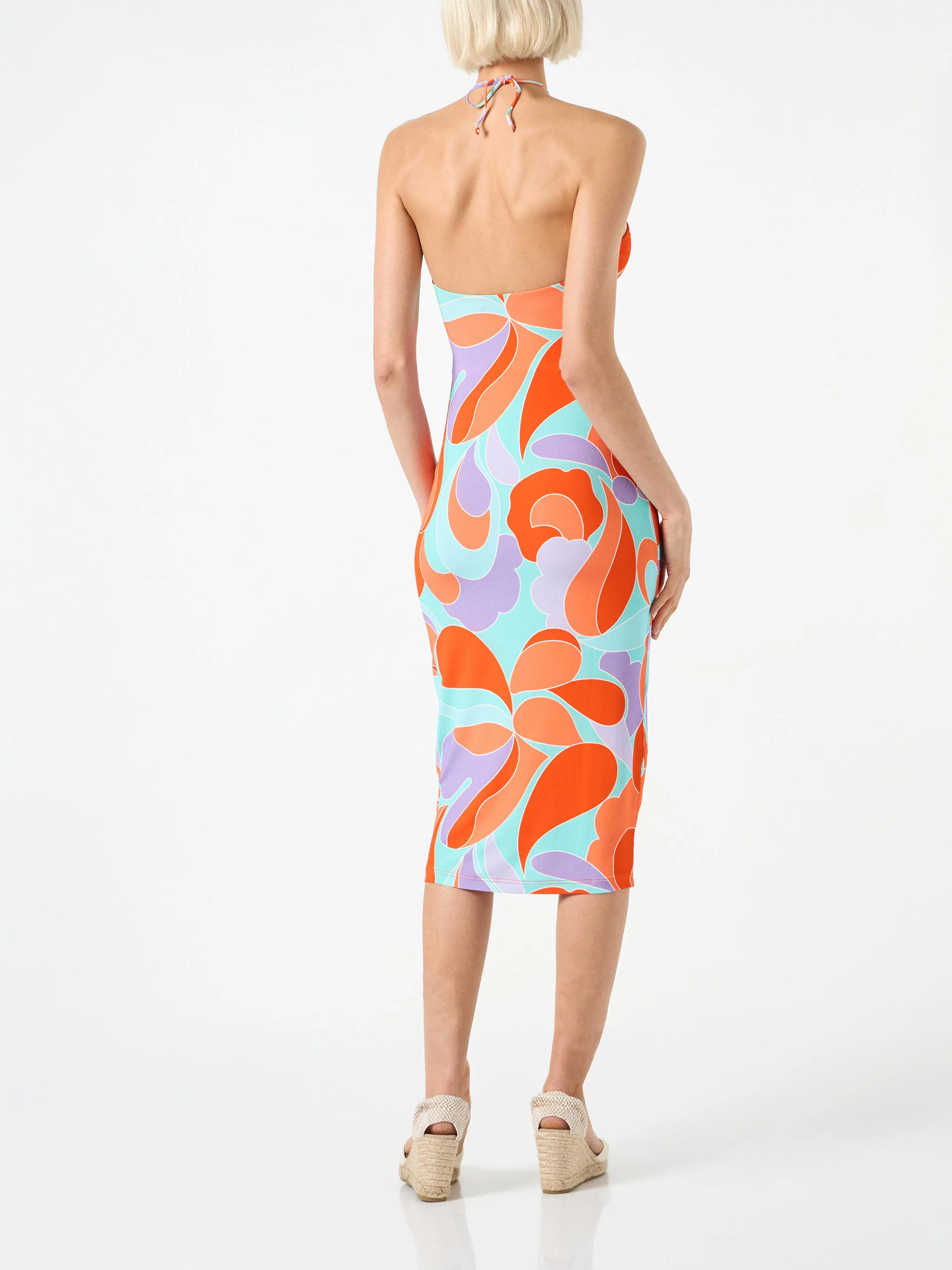 Longuette cutout wave printed dress Farah - Image 4