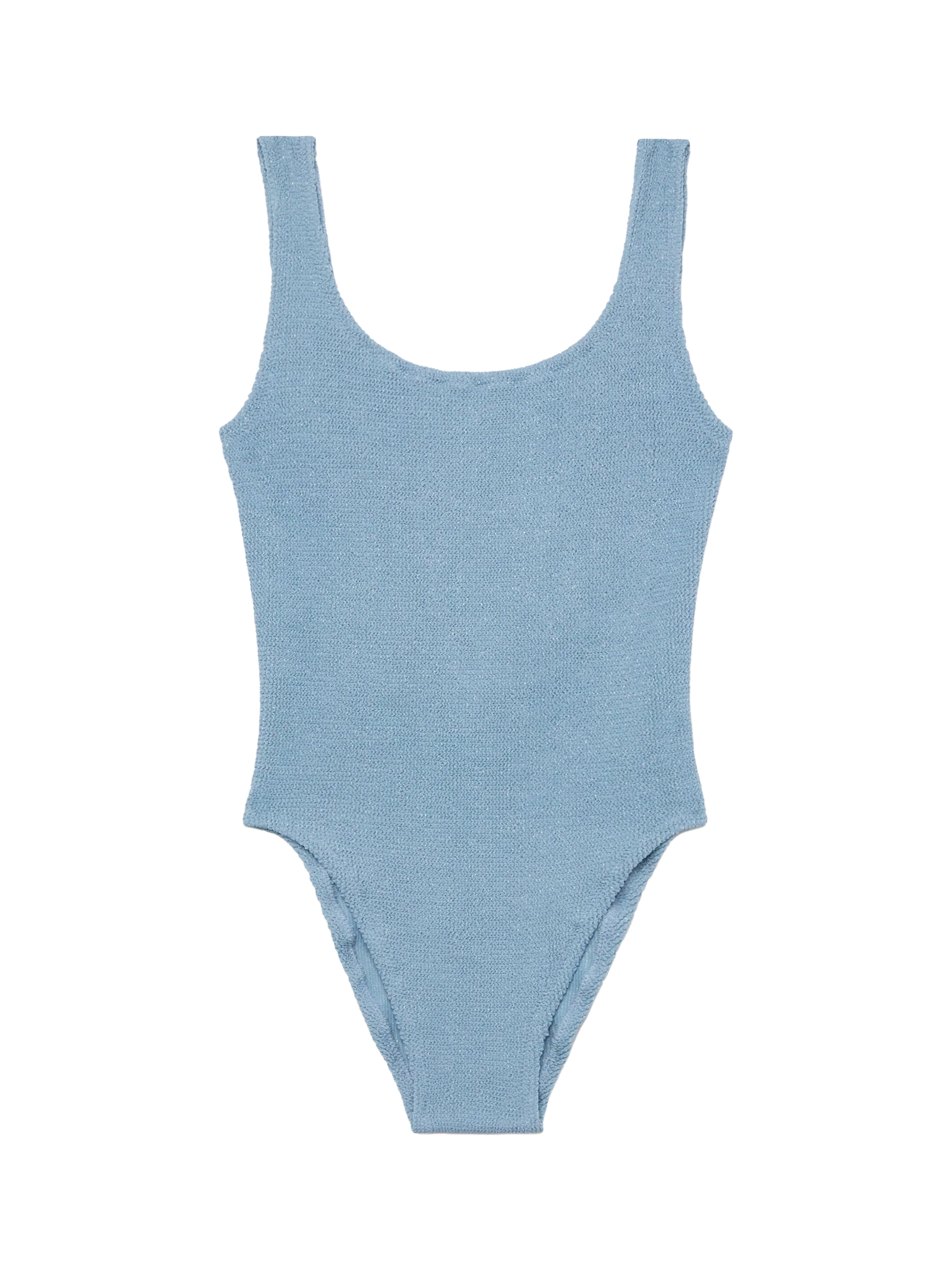 Lora crinkle lurex avio blue one-piece swimsuit