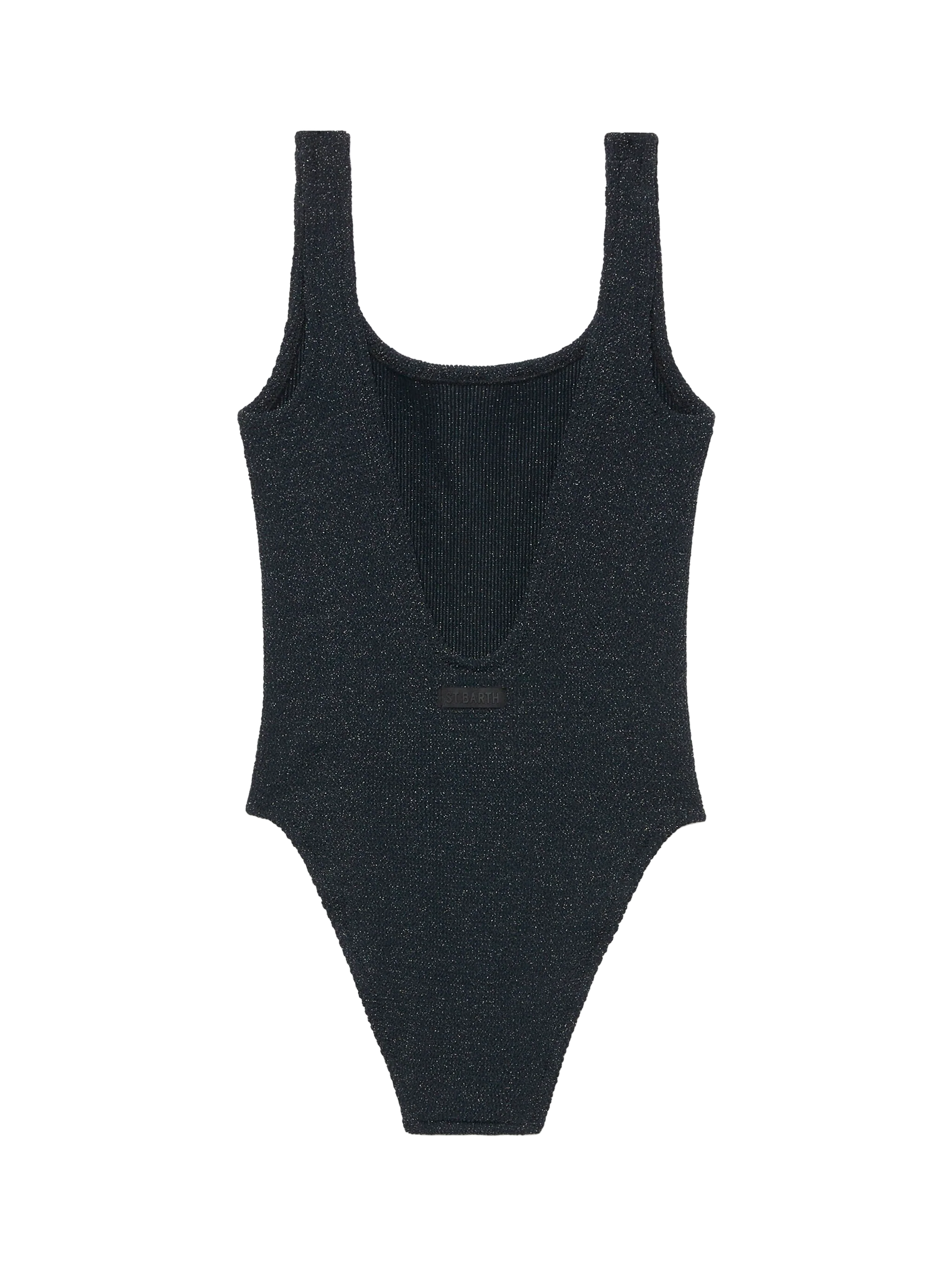 Lora crinkle lurex black one-piece swimsuit - Image 3