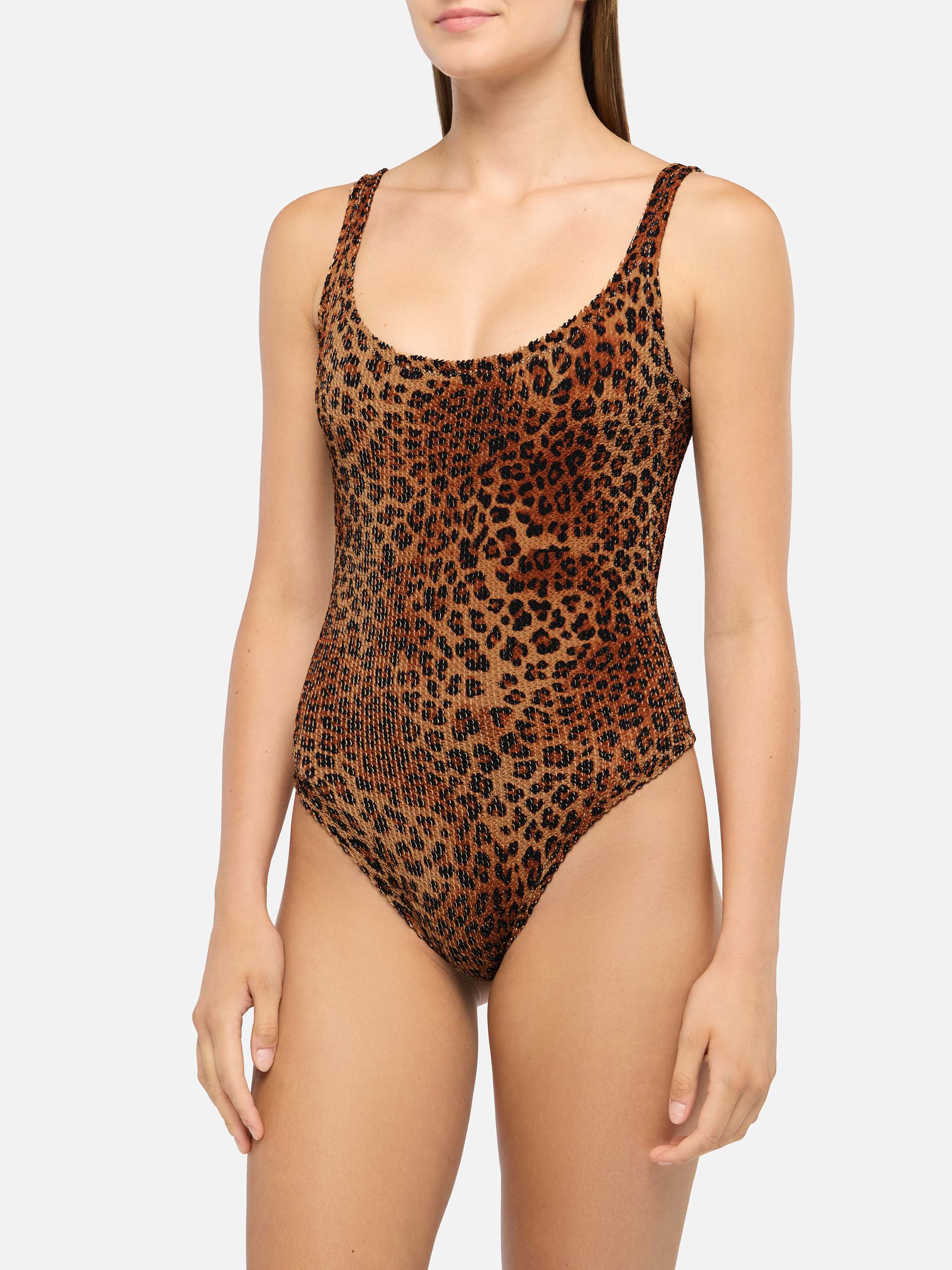 Lora crinkle one-piece swimsuit with animalier print - Image 2