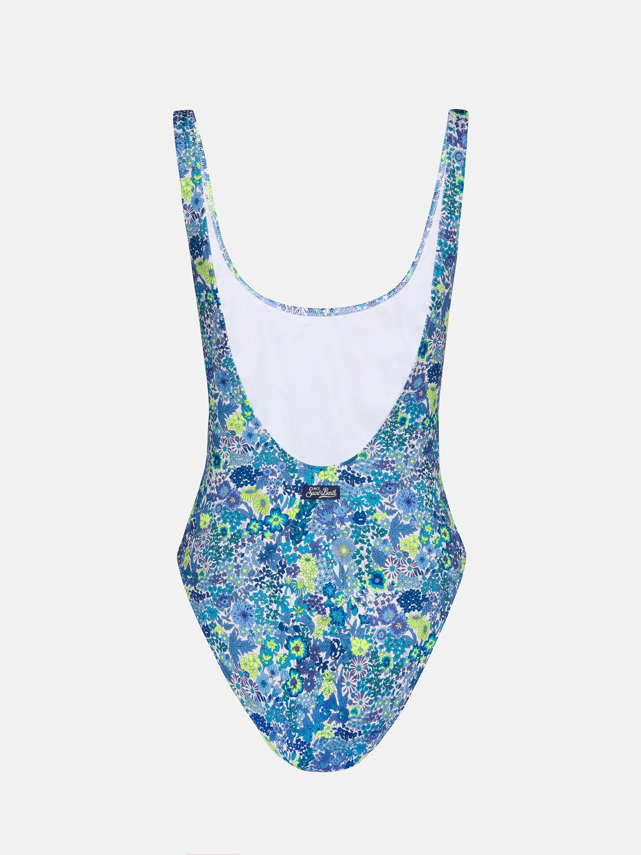 Lora scoopback one piece swimsuit with Margaret Annie print | MADE WITH LIBERTY FABRIC - Image 3
