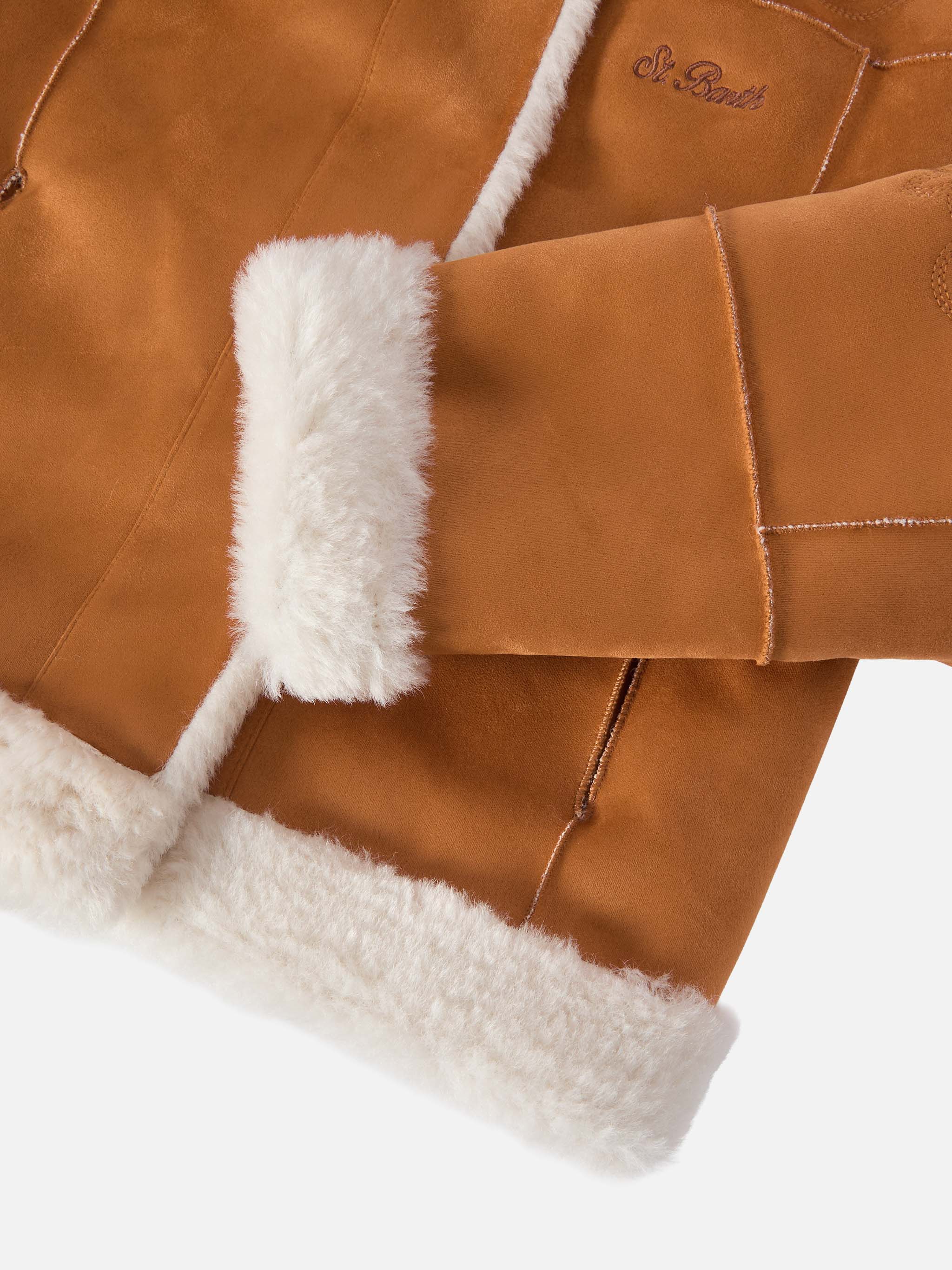 Lorayne Jr faux-shearling jacket with Western embroidery - Image 4