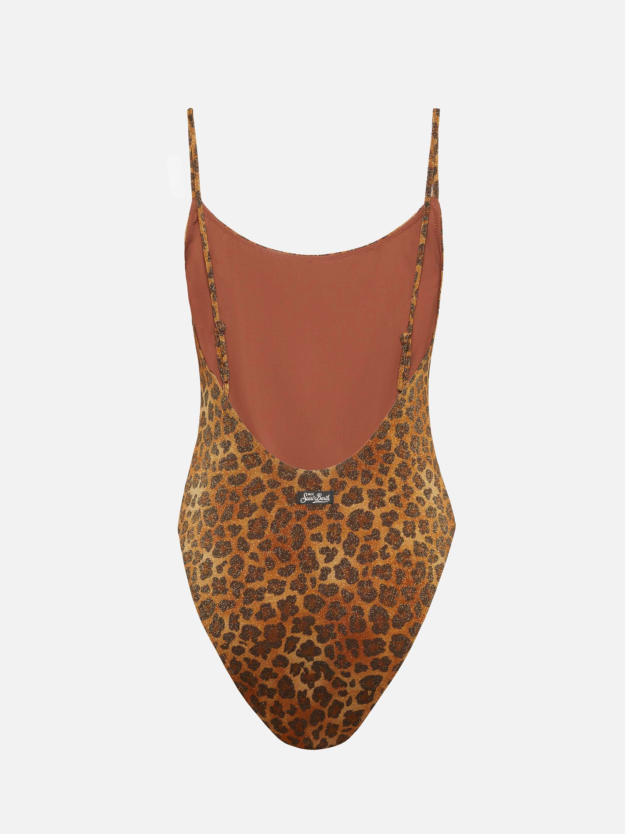 Lurex one-piece swimsuit Cecille with animalier print - Image 6