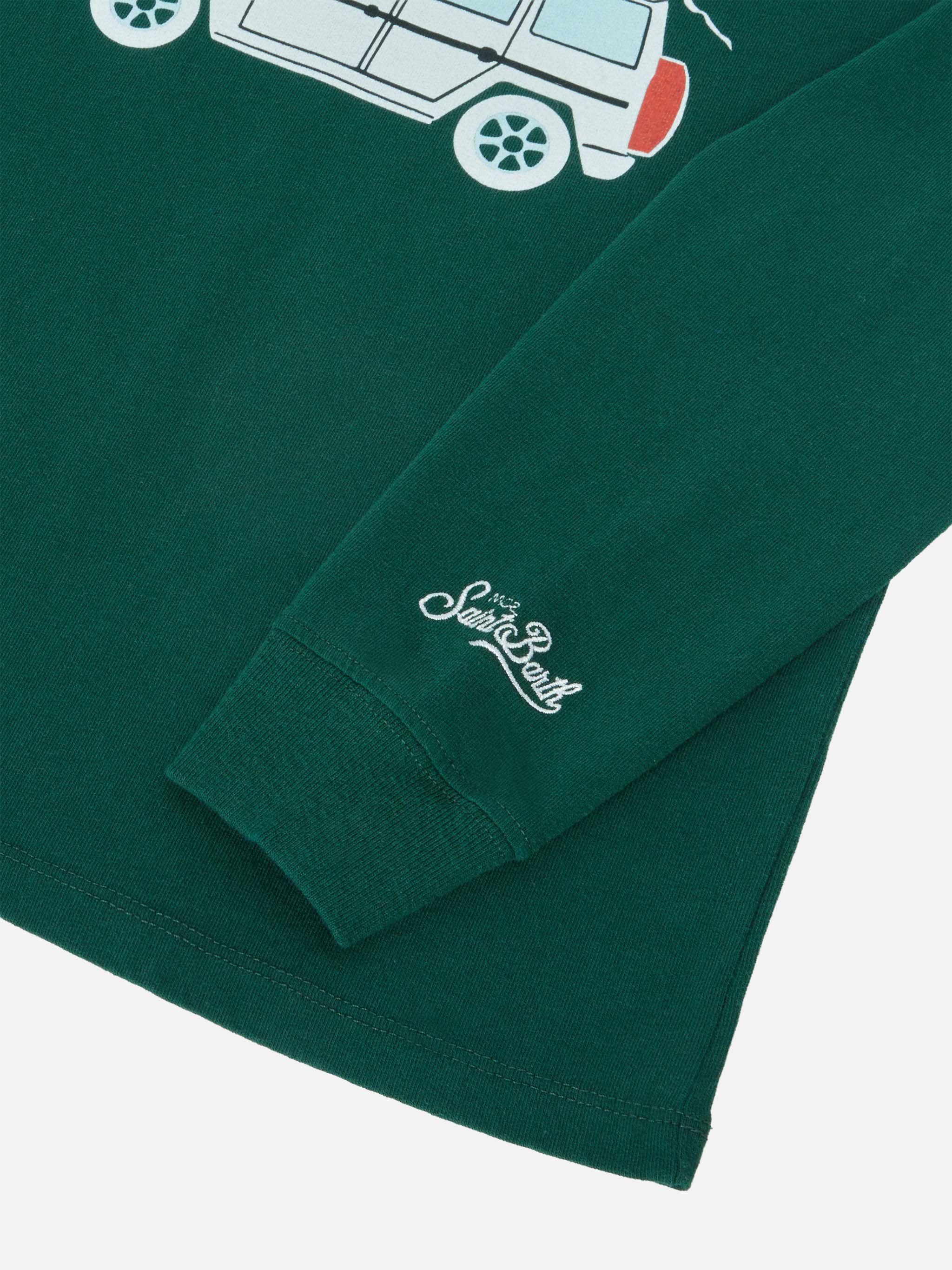 Luton Jr green t-shirt  Sun Moritz embroidery - Image 4