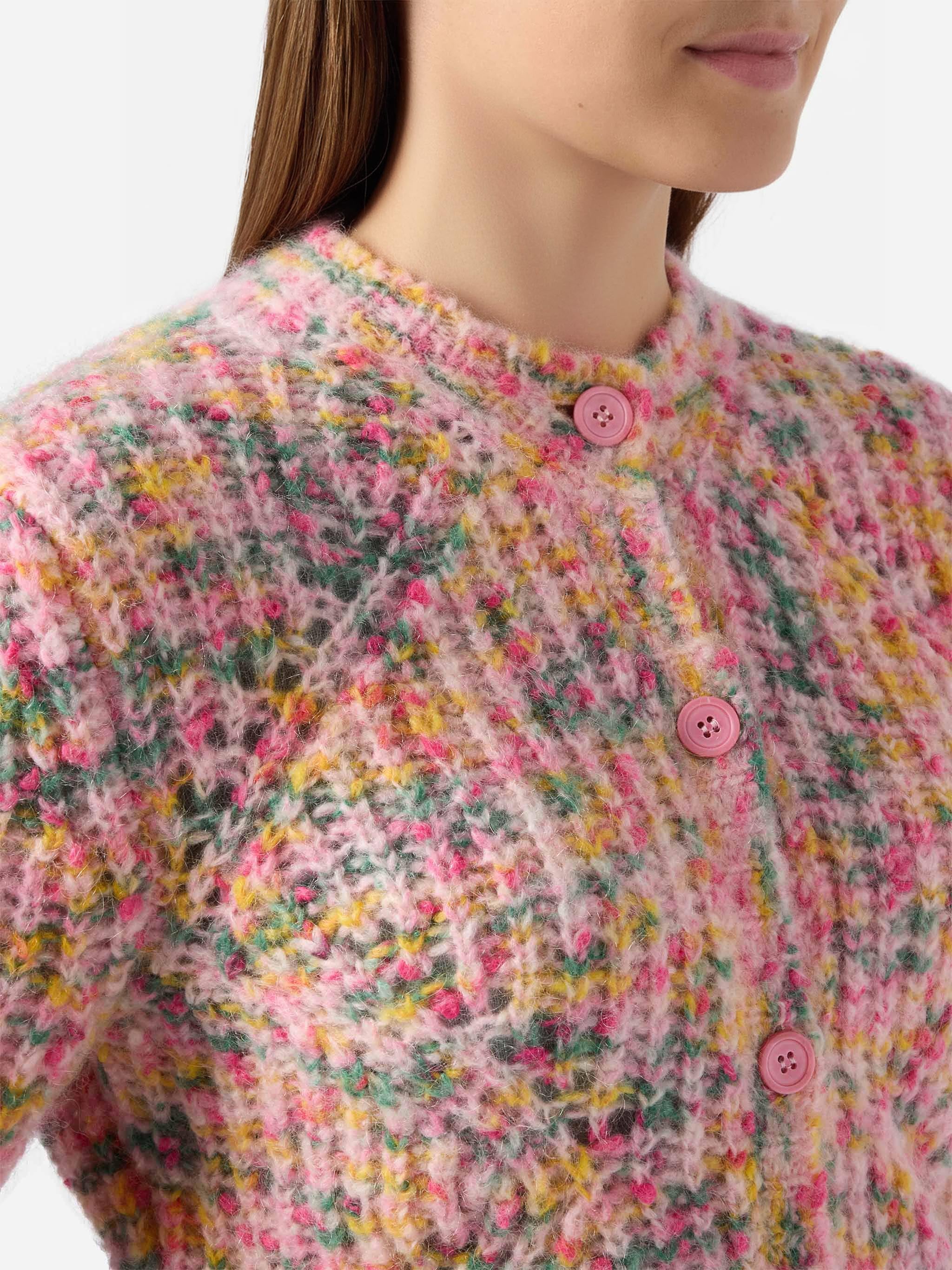Mabelle multicolor mouliné yarn cardigan - Image 2