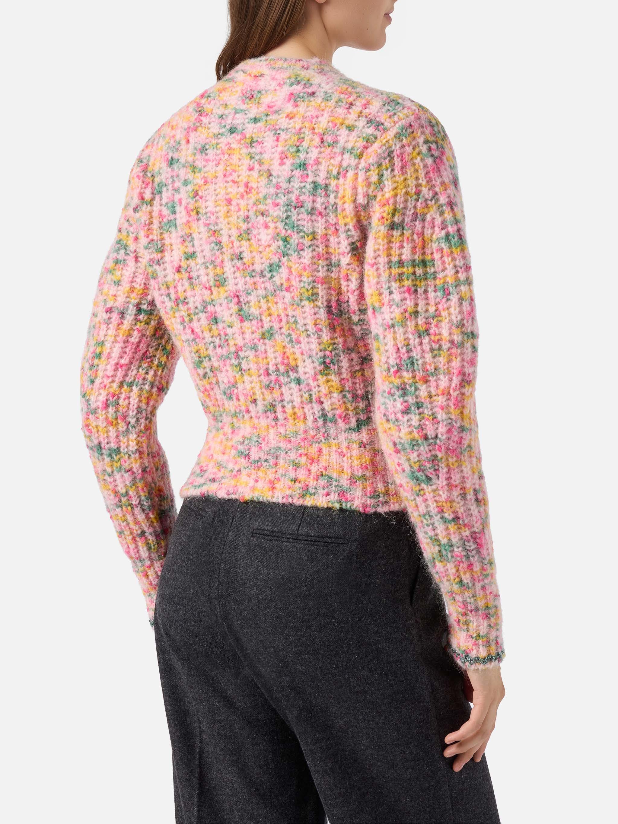 Mabelle multicolor mouliné yarn cardigan - Image 3