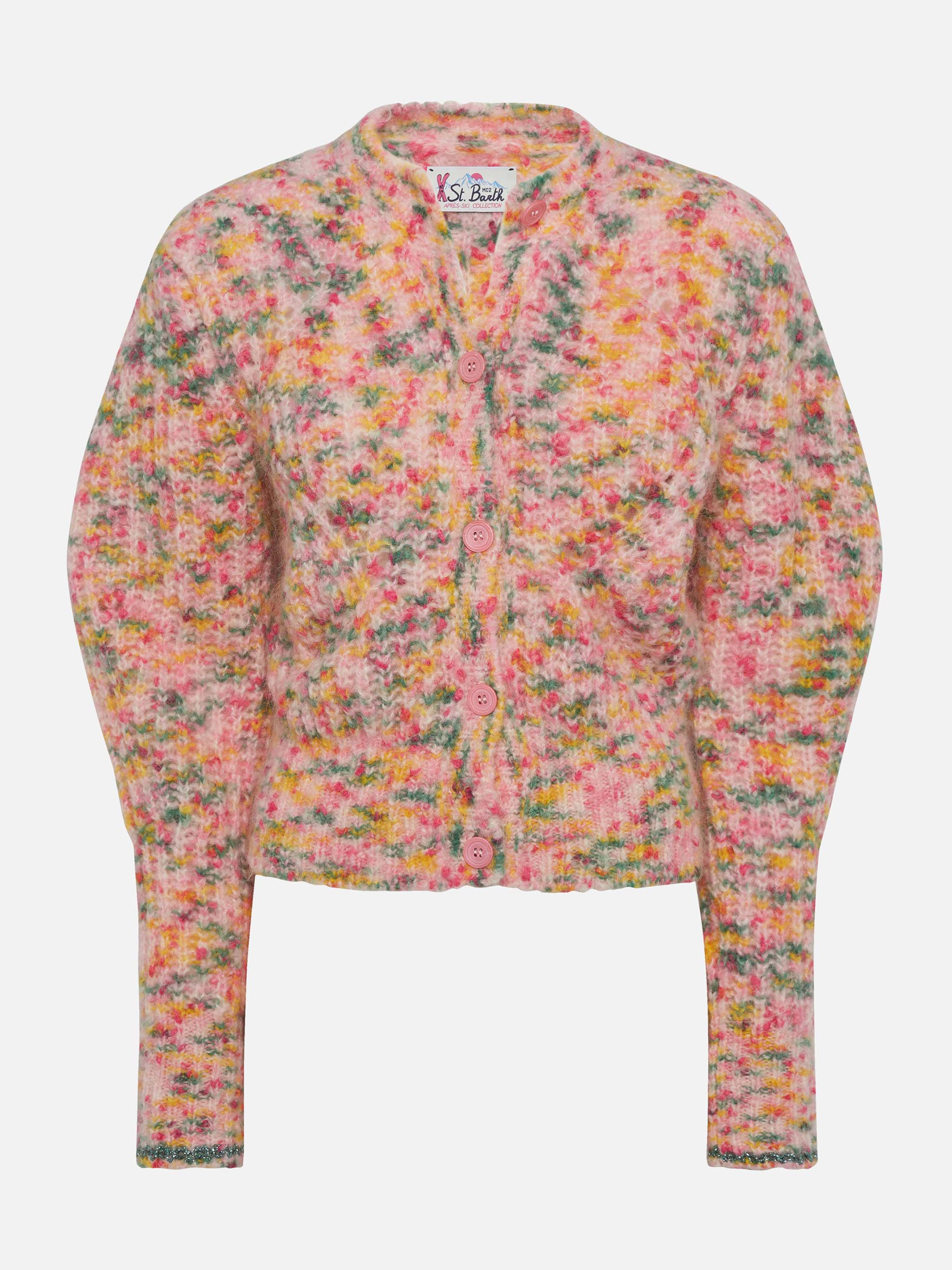 Mabelle multicolor mouliné yarn cardigan - Image 4