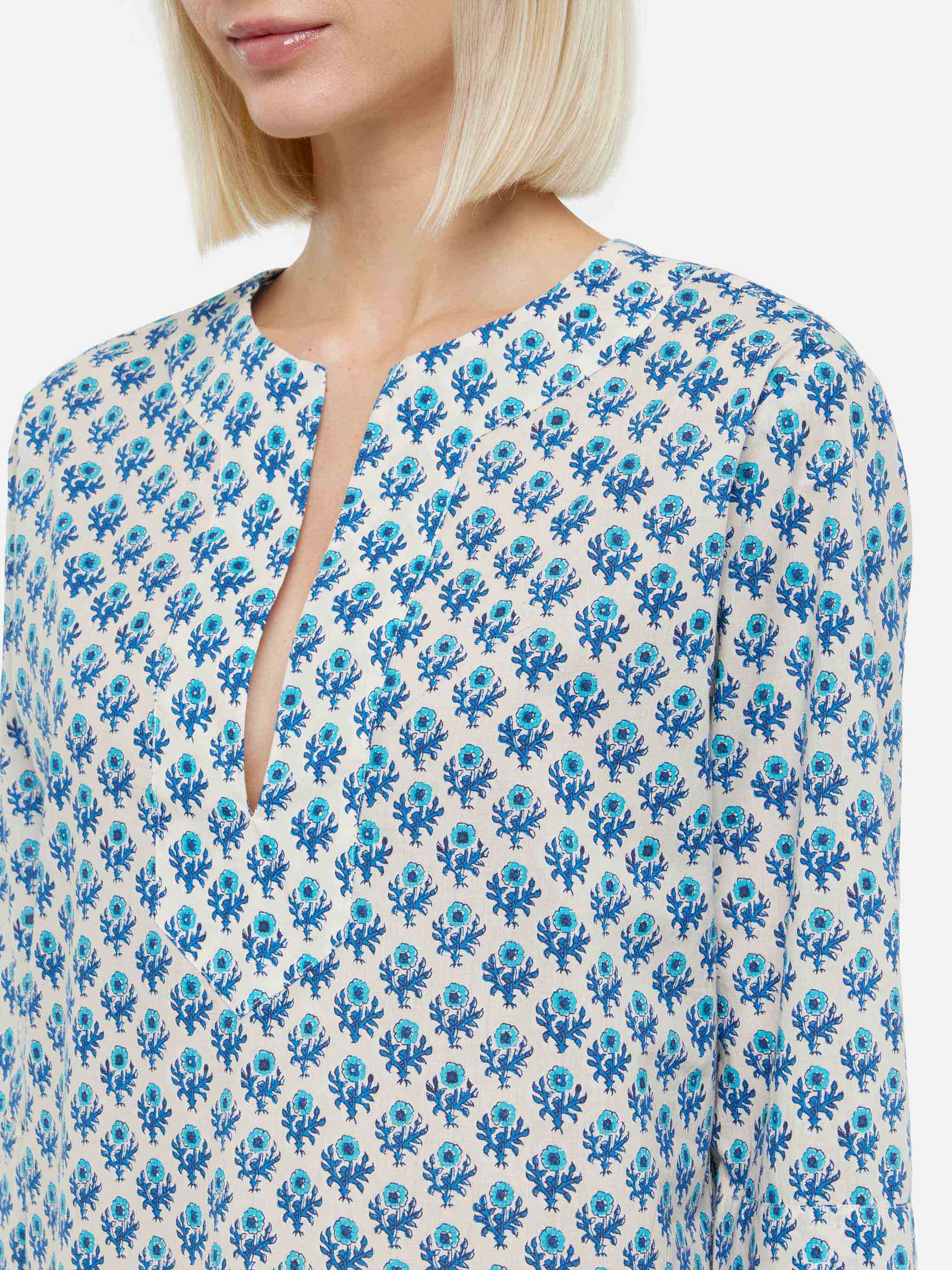 Macha cotton tunic dress with floral print - Image 2