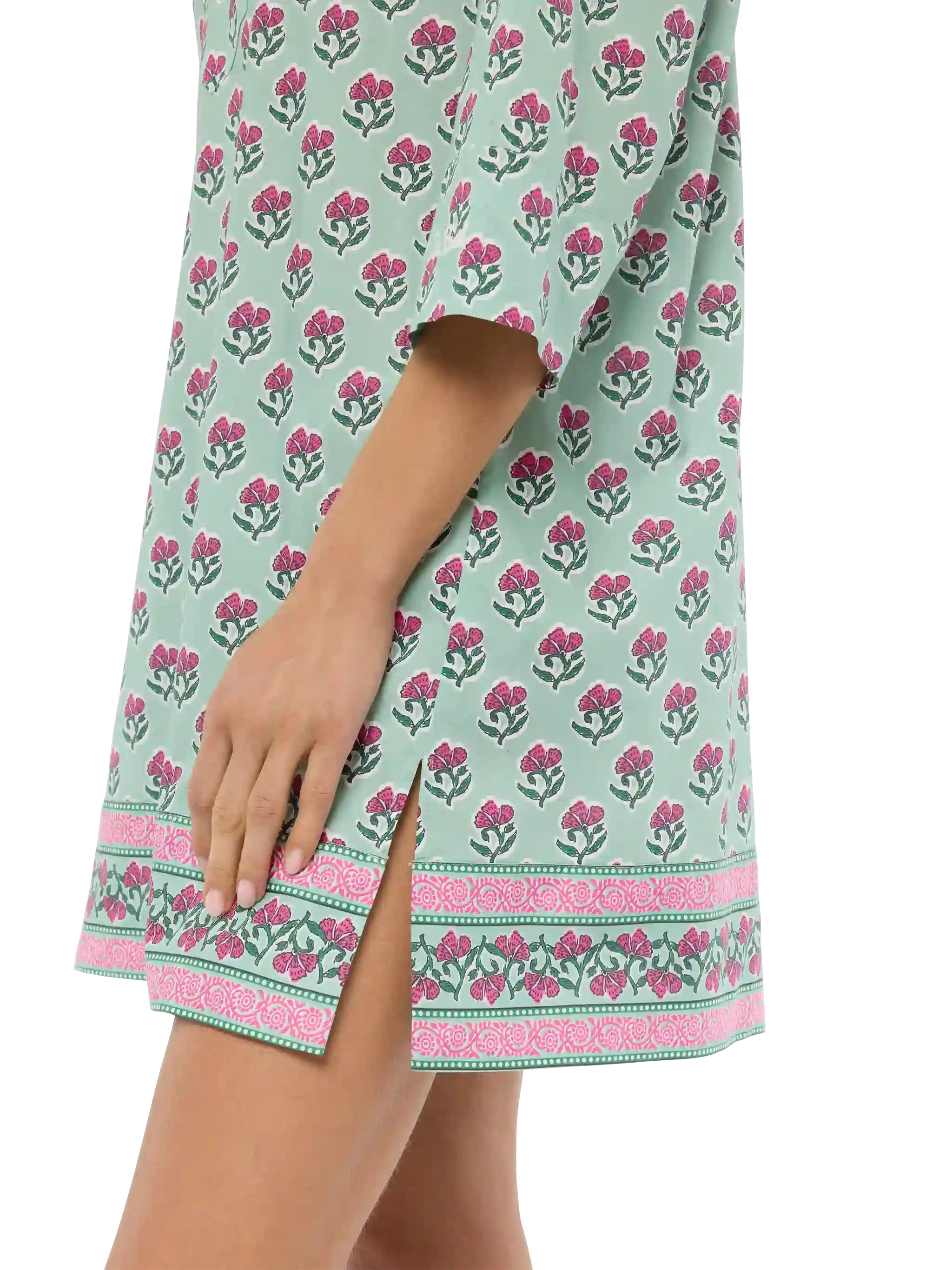 Macha cotton tunic dress with floral print - Image 2