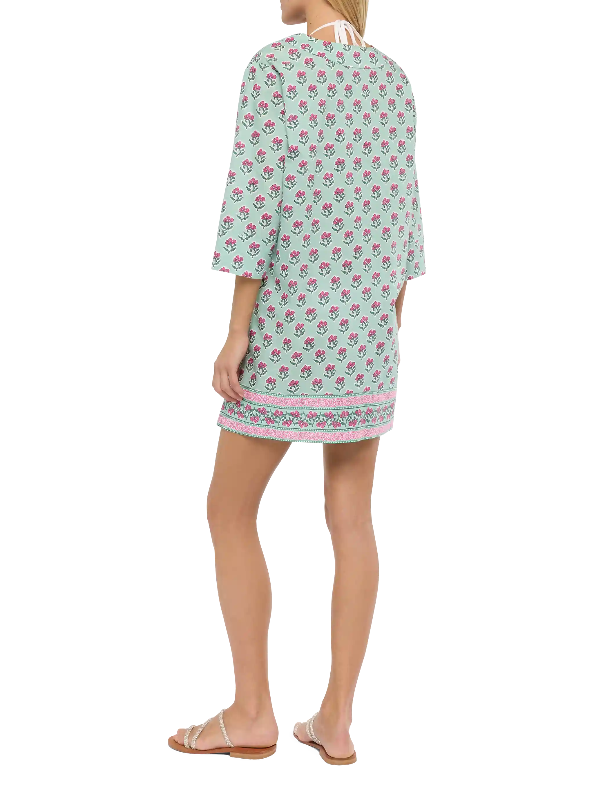 Macha cotton tunic dress with floral print - Image 3