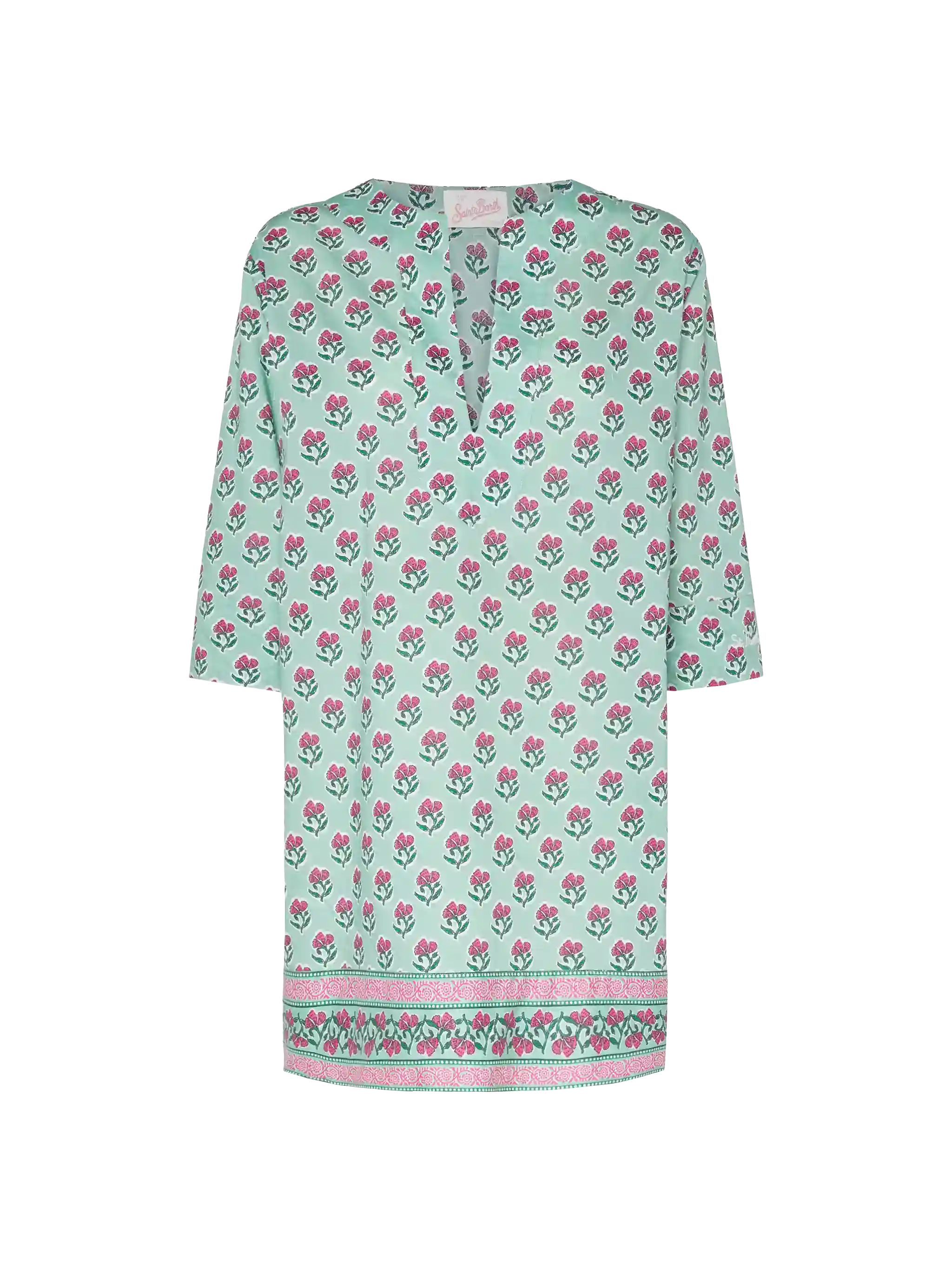 Macha cotton tunic dress with floral print - Image 4