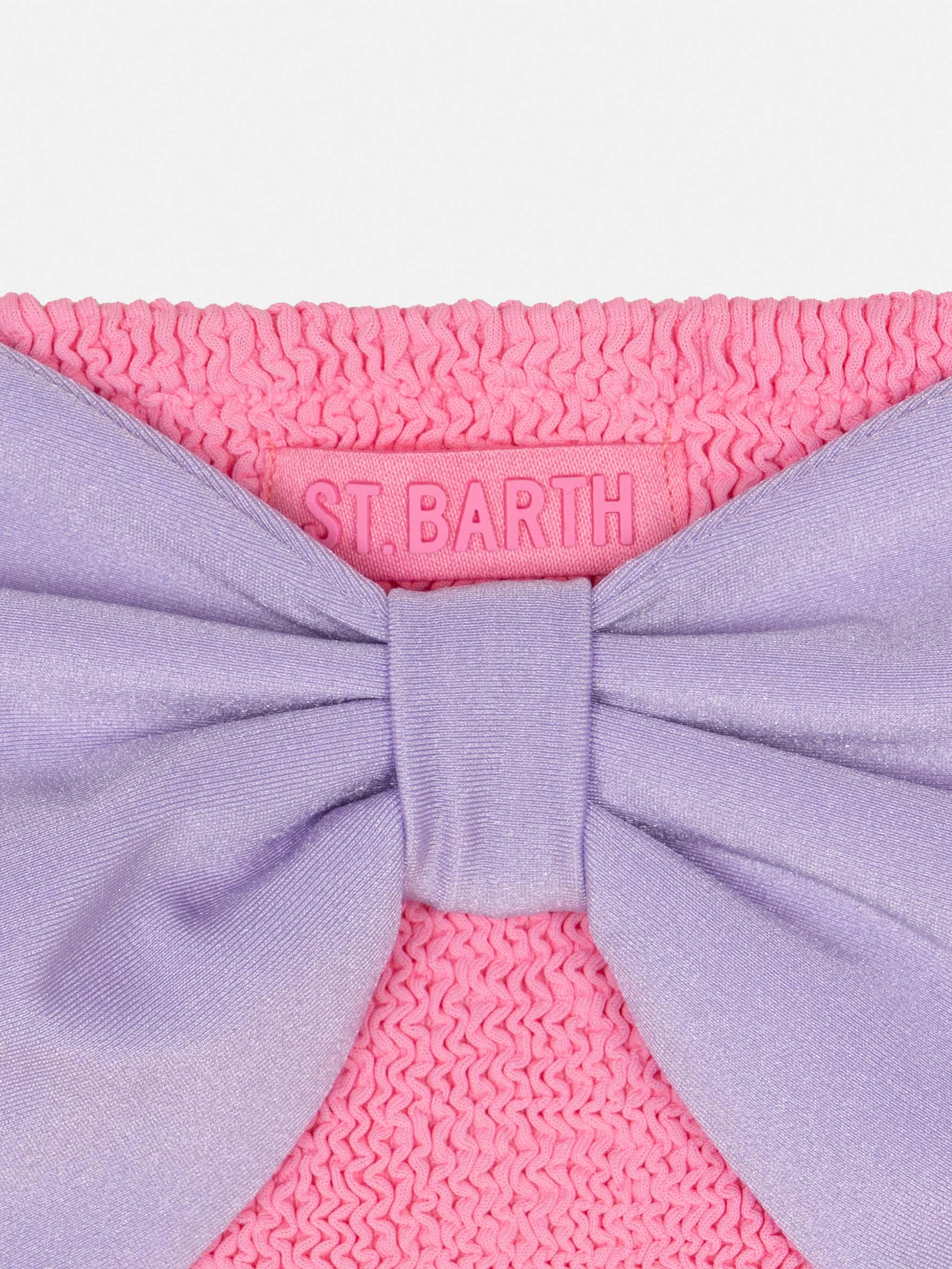 Madame pink crinkle swim briefs with bow - Image 3