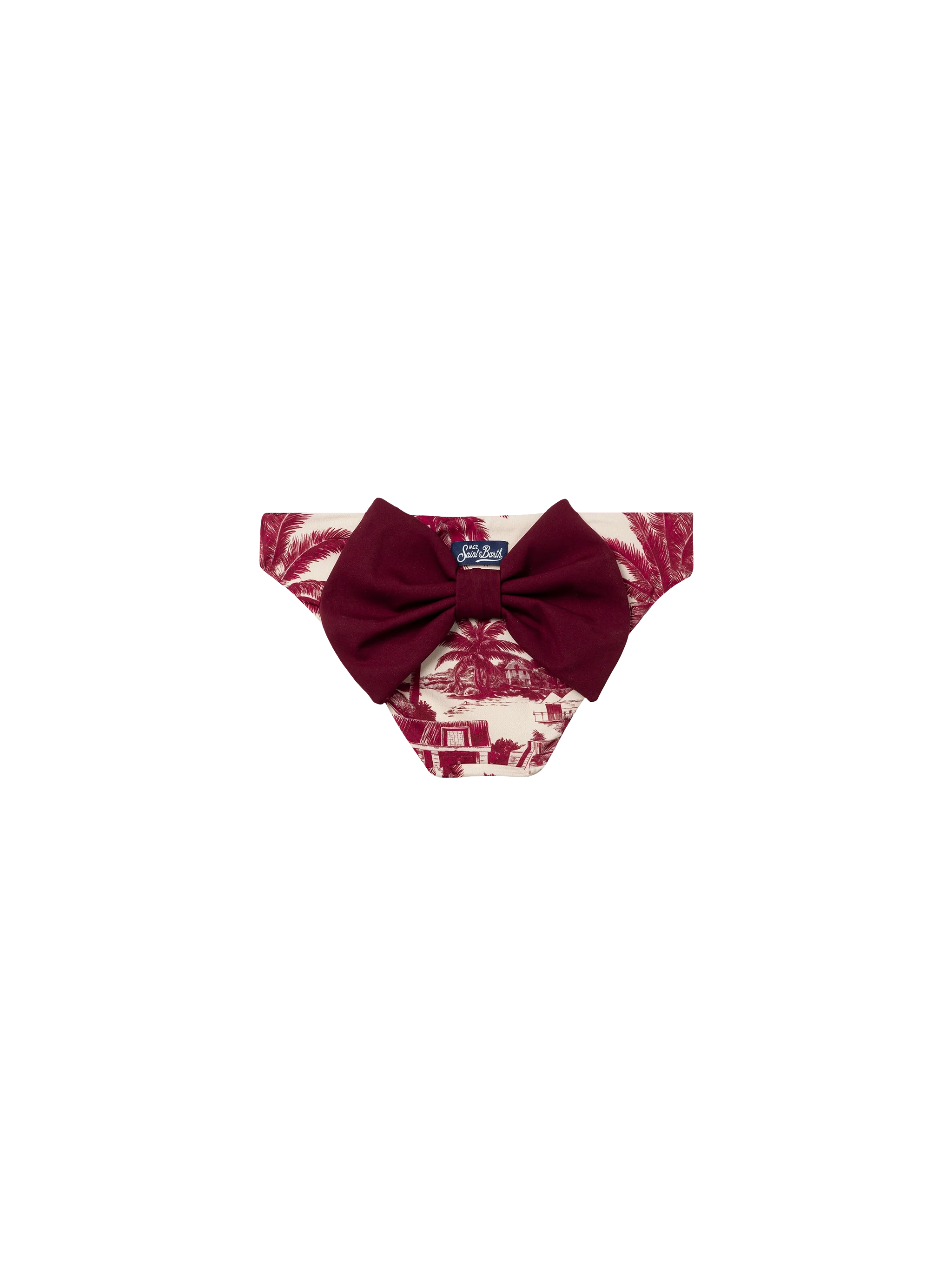 Madame swim briefs with bow and toile de jouy print | AI CO-CREATED DESIGN BY RICKDICK - POWERED BY RED-EYE - Image 2
