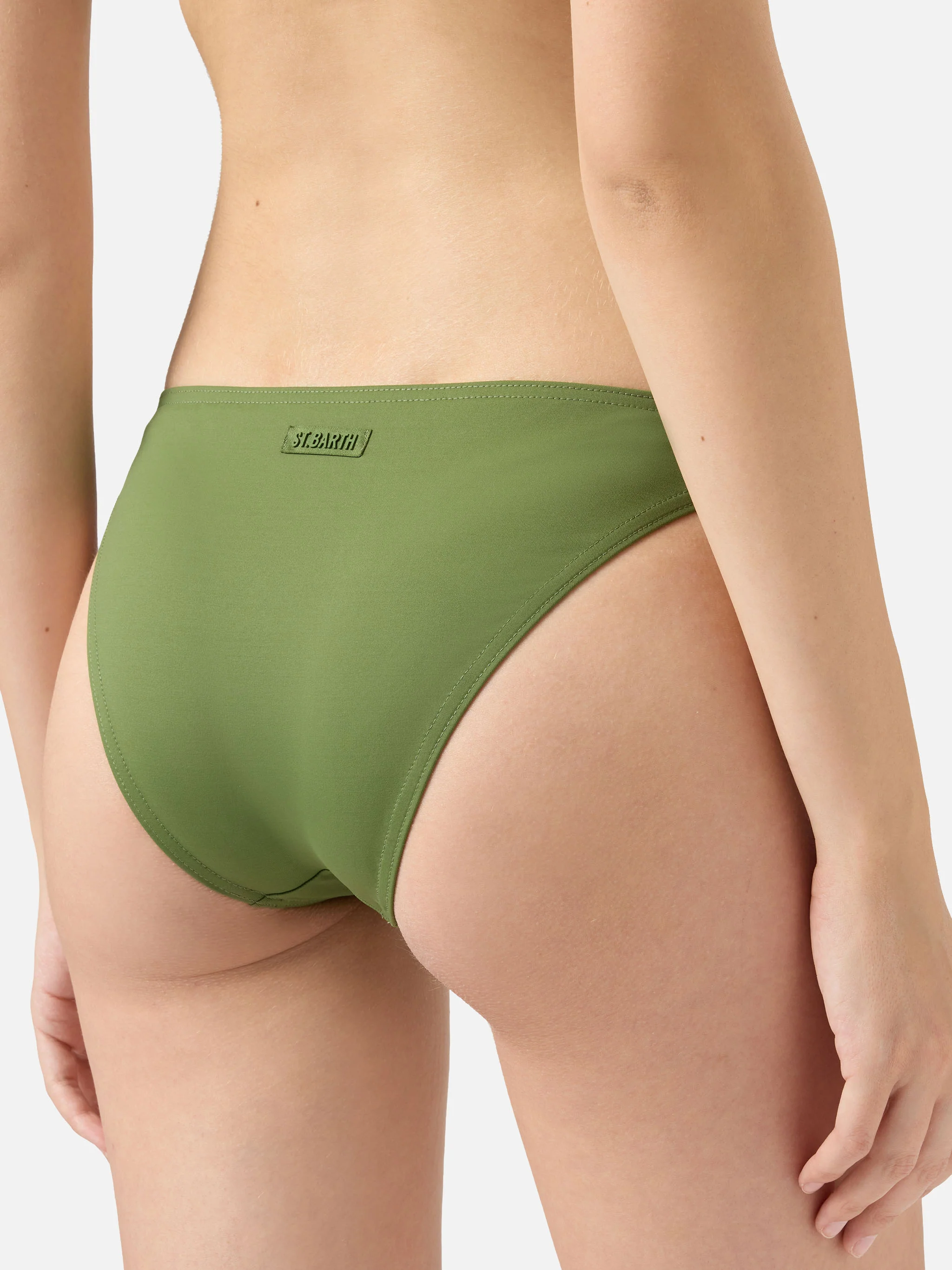 Maia high-waist military green swim briefs - Image 2