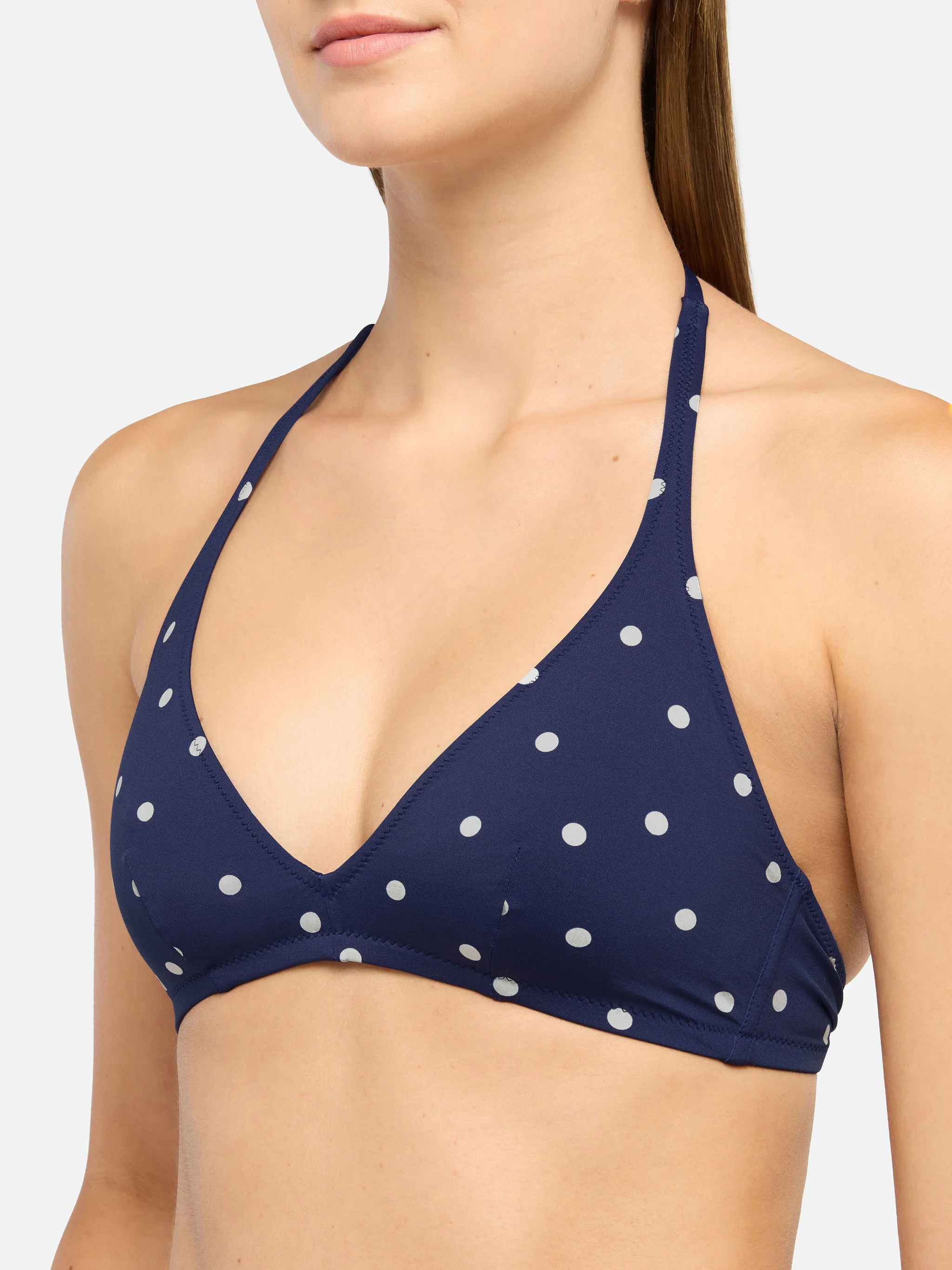 Gaia Maia fixed triangle bikini with high waist bottoms and polka dot print - Image 3