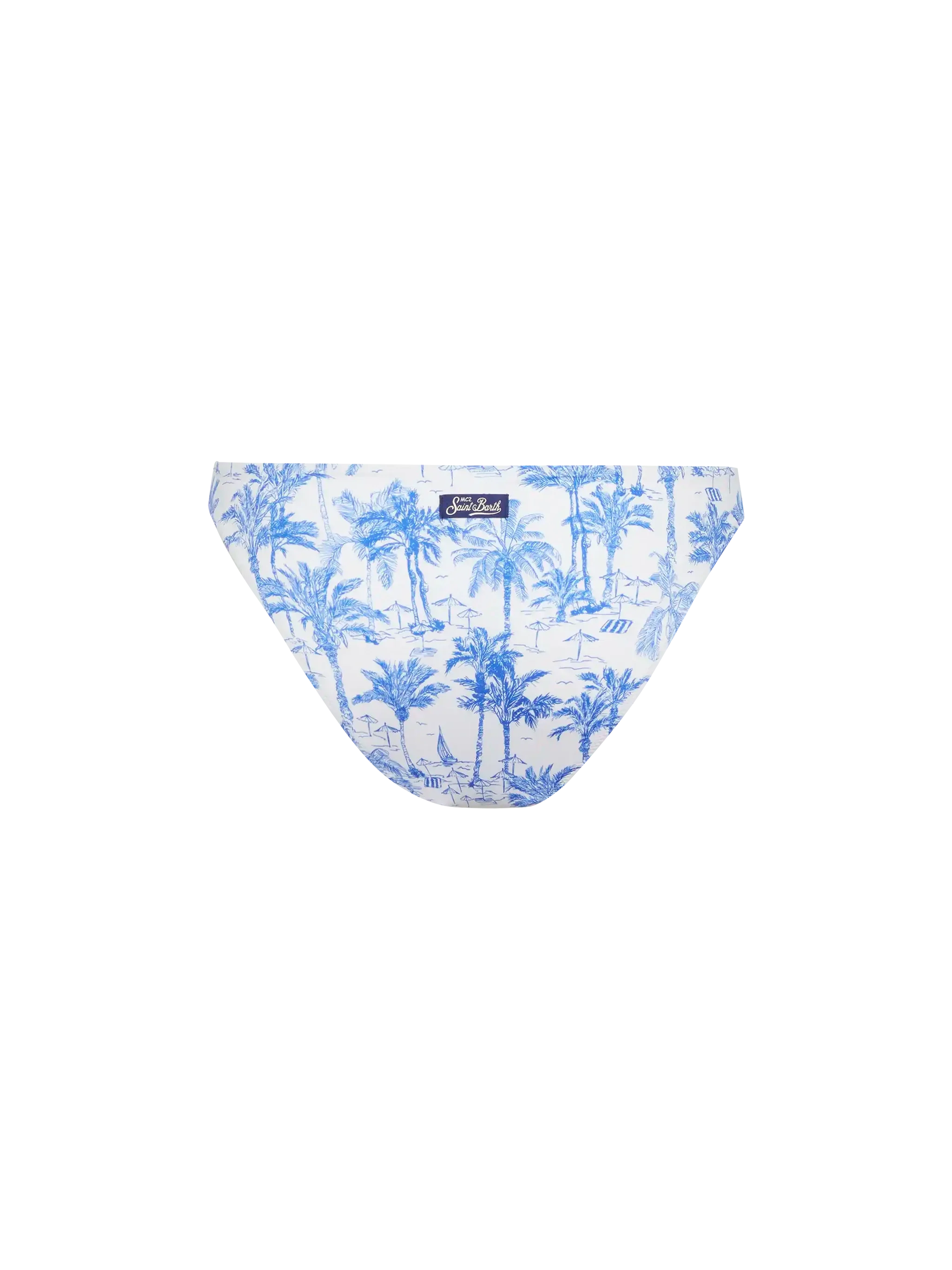 Maia high-waist swim briefs with toile de jouy print - Image 2
