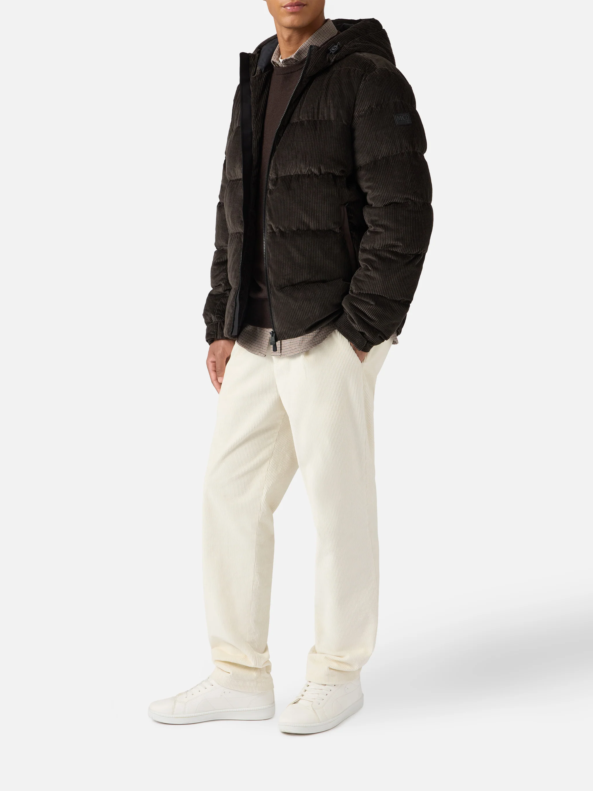 Maier Pocket Corduroy padded jacket with hood - Image 2