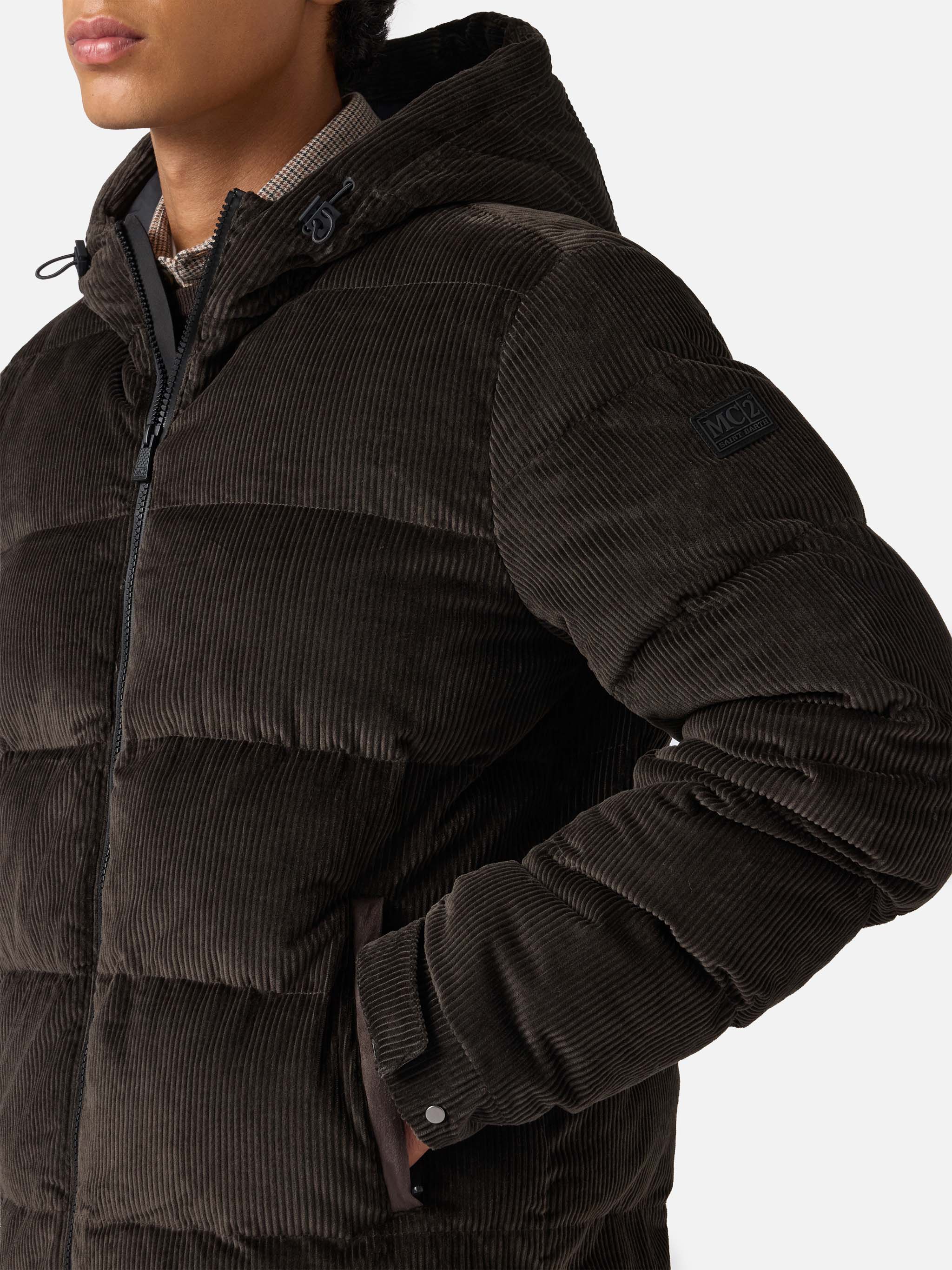 Maier Pocket Corduroy padded jacket with hood - Image 3
