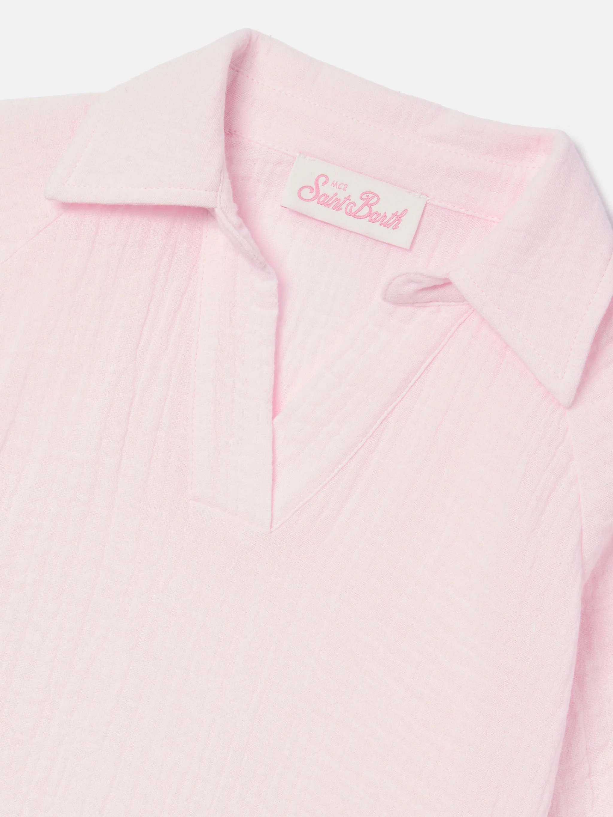 Maira Jr Shirt in pink cotton muslin - Image 2