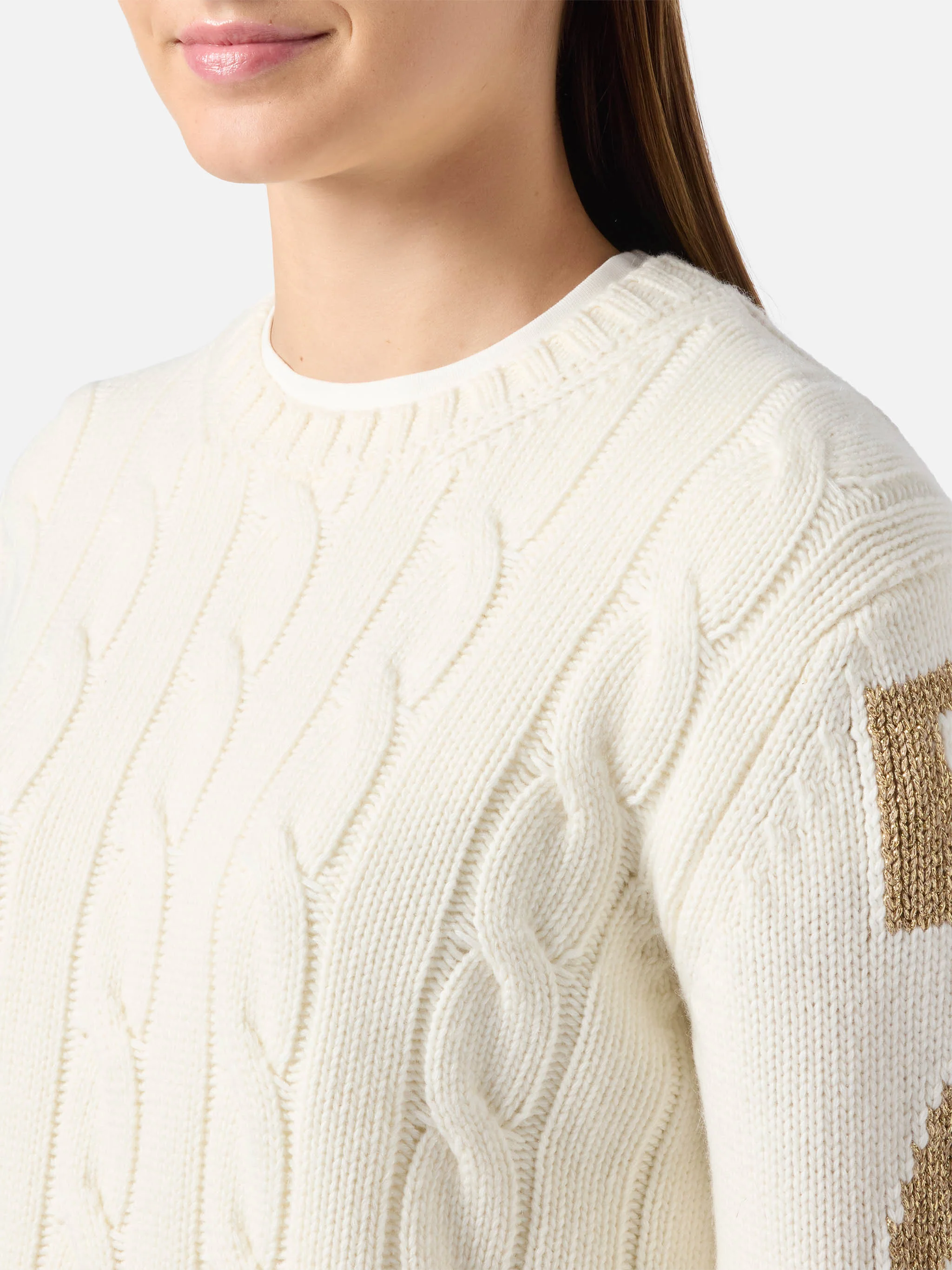 Malmo white cable knit sweater - Image 3