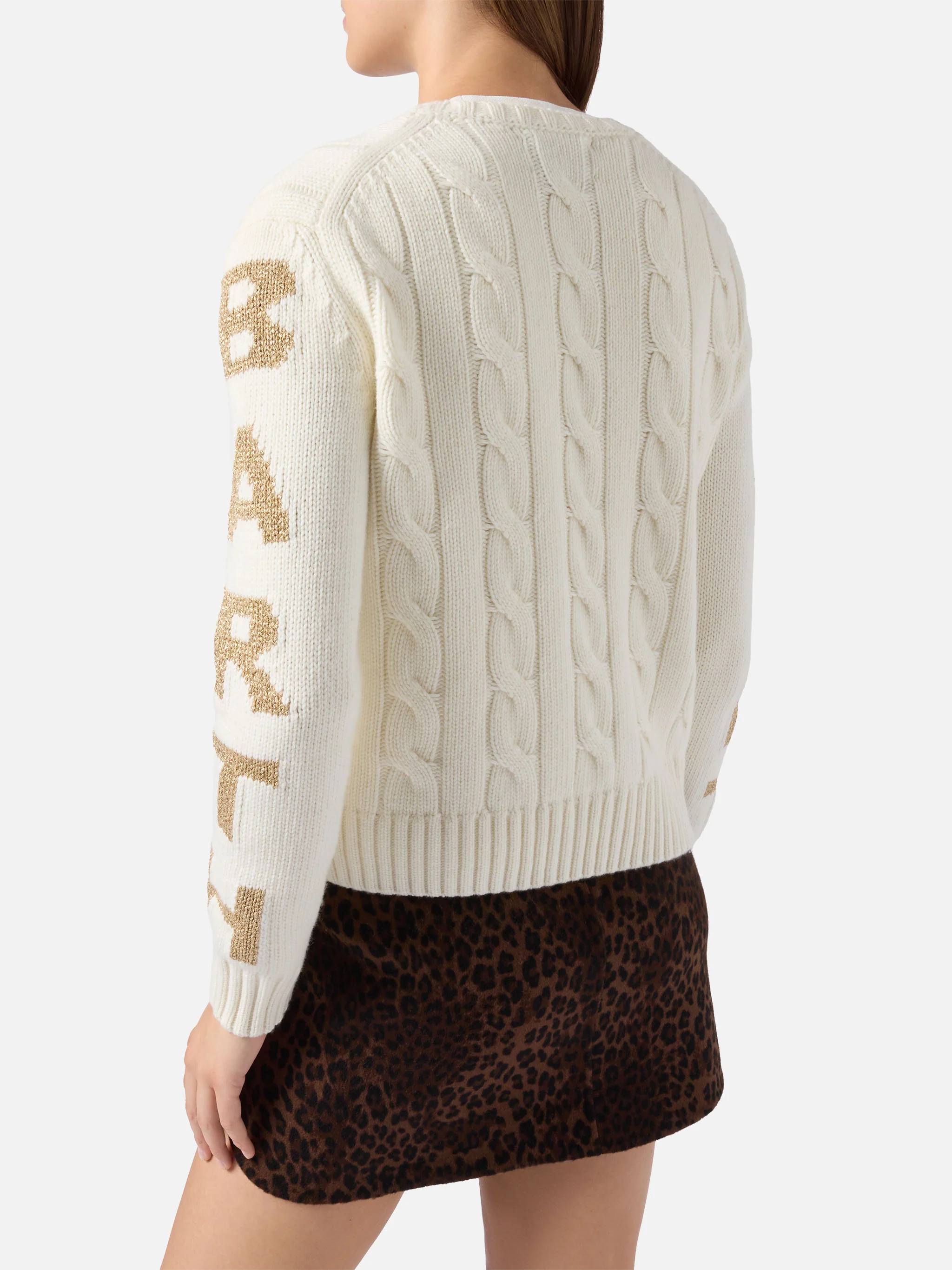 Malmo white cable knit sweater - Image 4