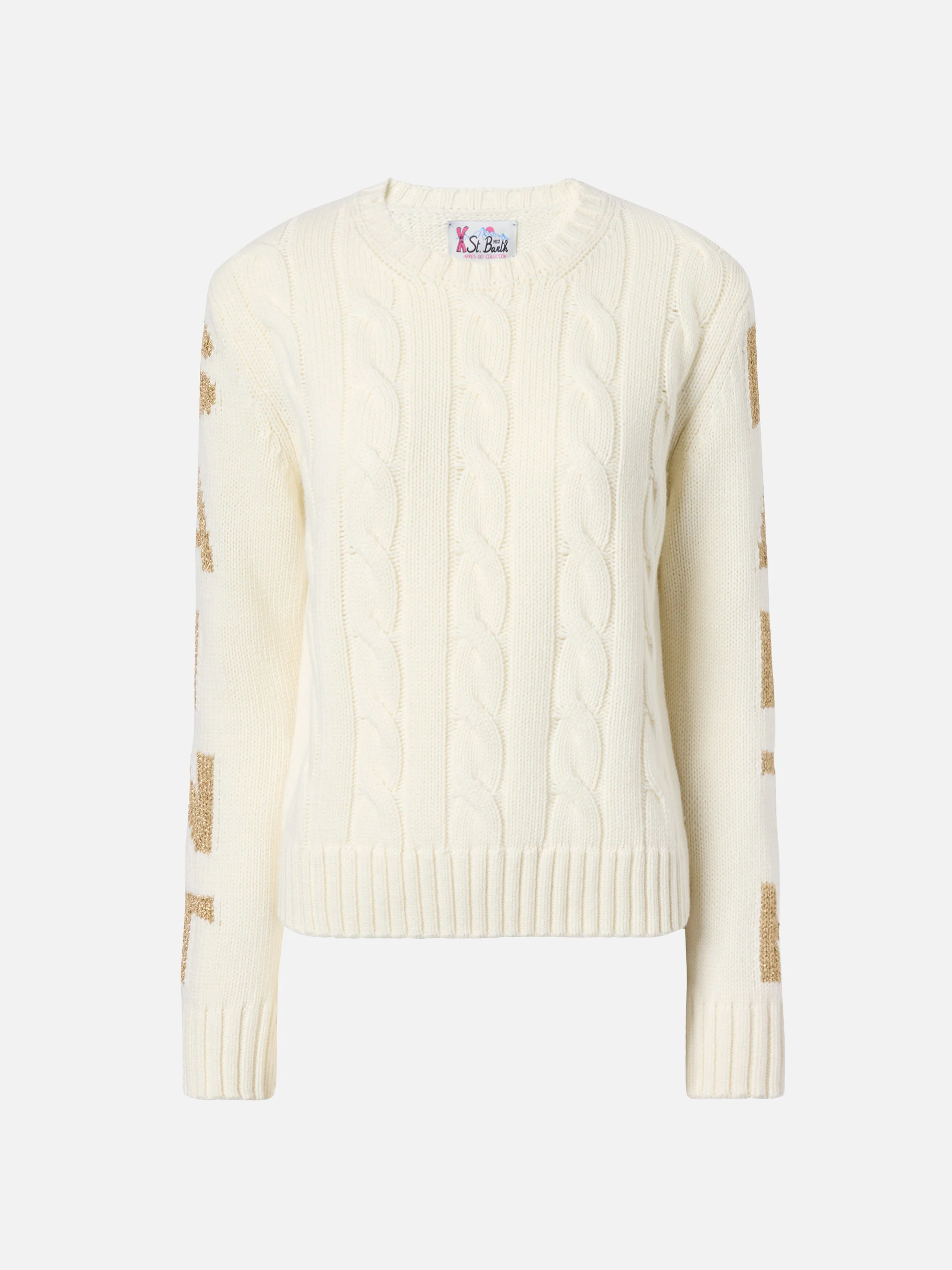 Malmo white cable knit sweater - Image 5