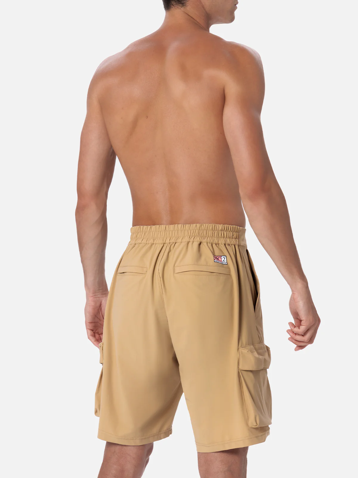 Beige technic fabric bermuda shorts Deck - Image 4