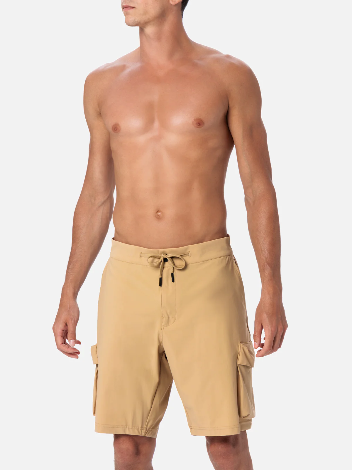 Beige technic fabric bermuda shorts Deck - Image 5