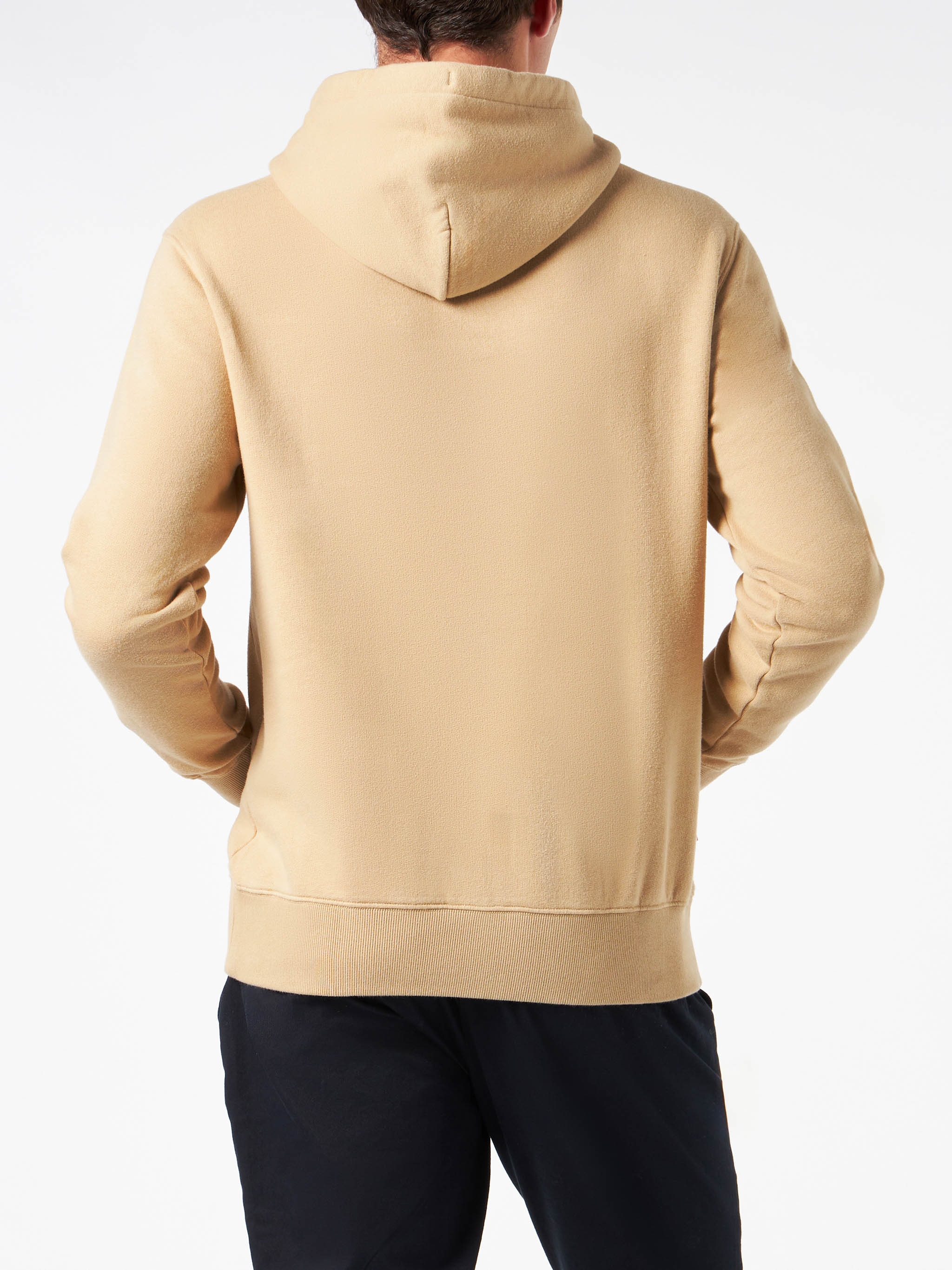Tribeca beige hoodie with Cortina patch - Image 2