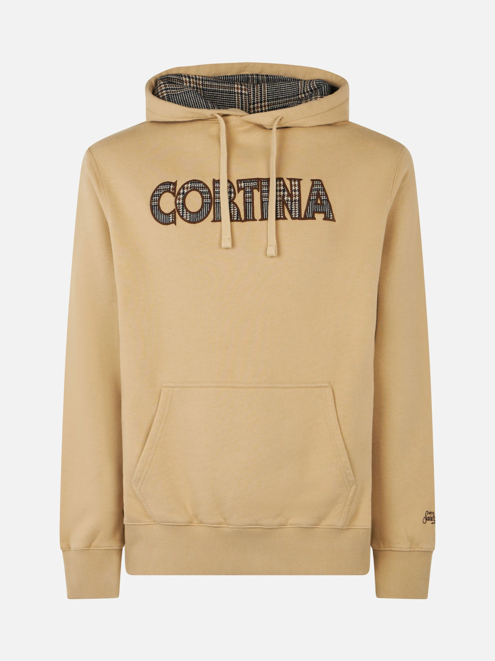 Tribeca beige hoodie with Cortina patch - Image 4