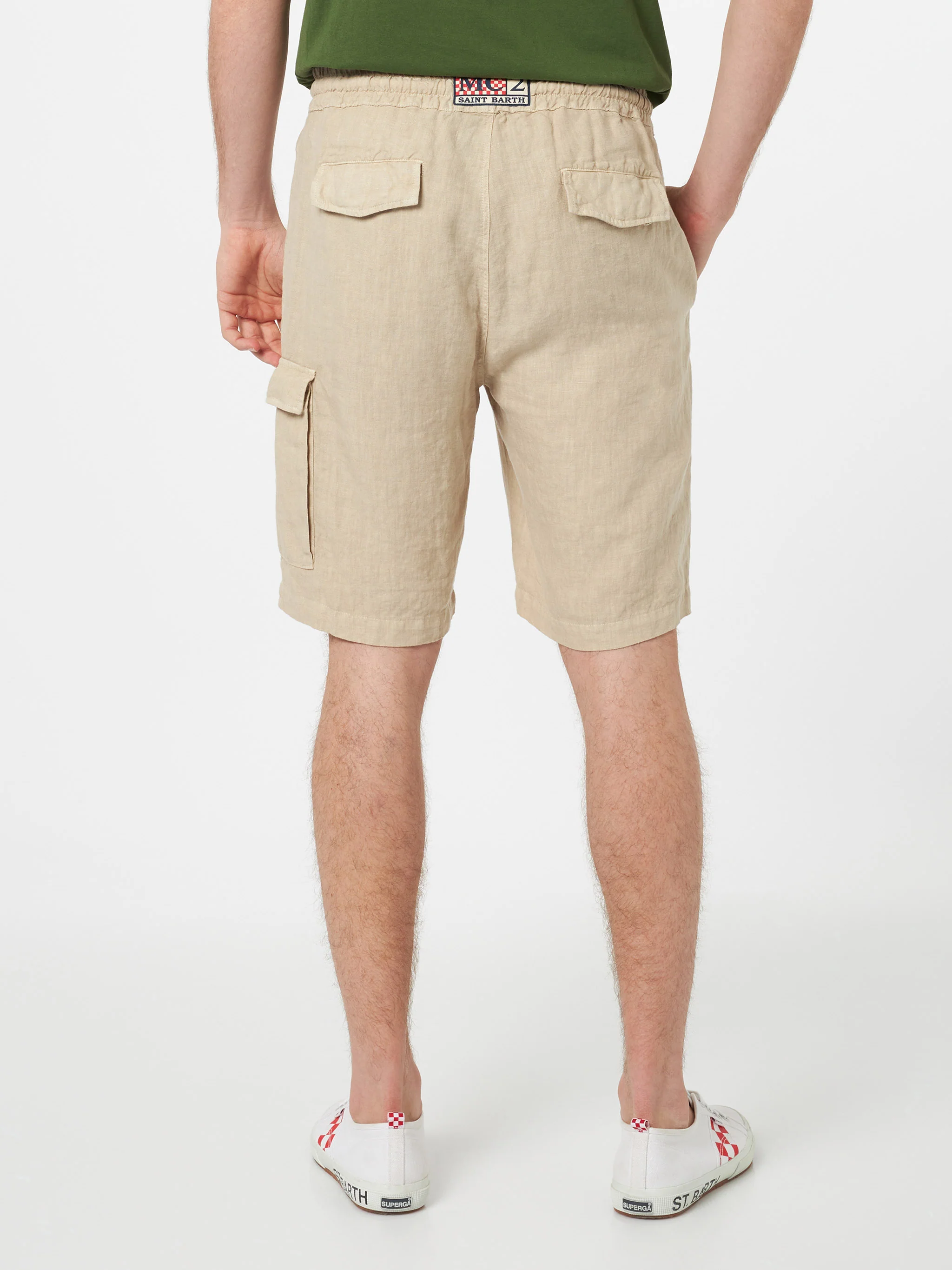 Marseille beige linen bermuda shorts - Image 3