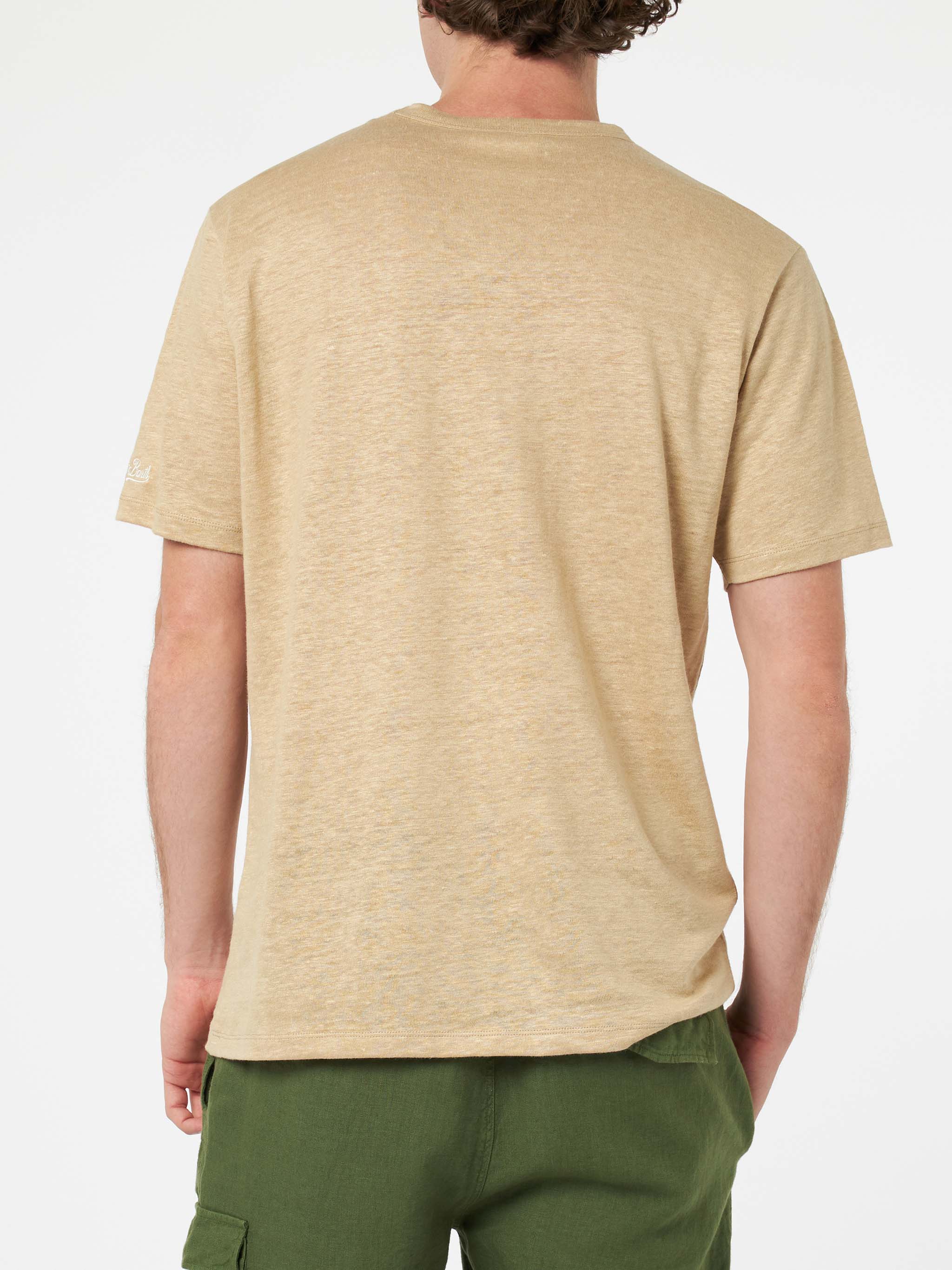 Ecstasea beige linen jersey t-shirt - Image 4