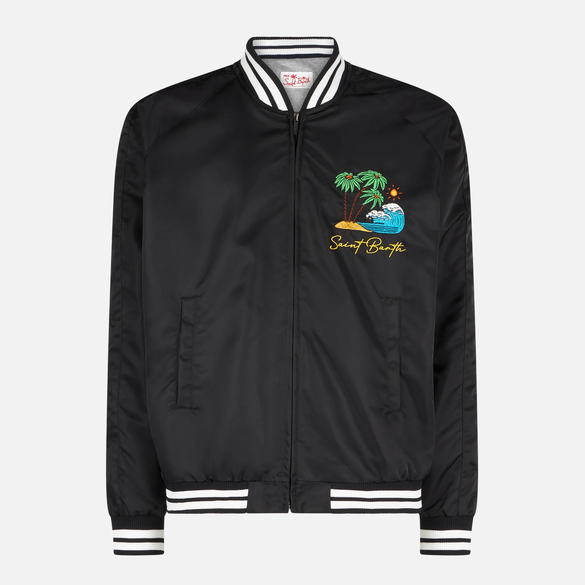 Oakland black jacket with Saint Barth embroidery - Image 4