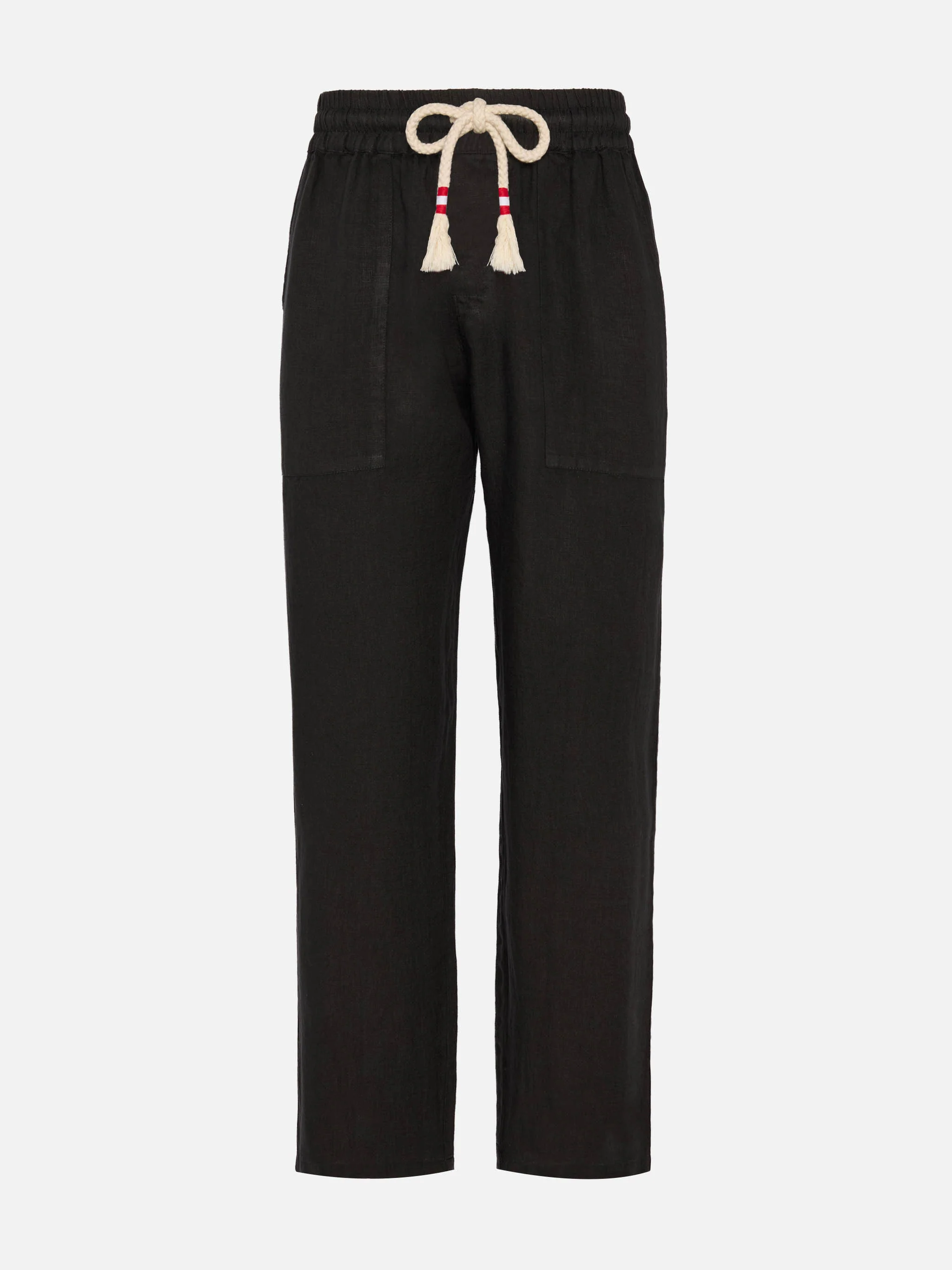 Calais black vintage linen pants - Image 4