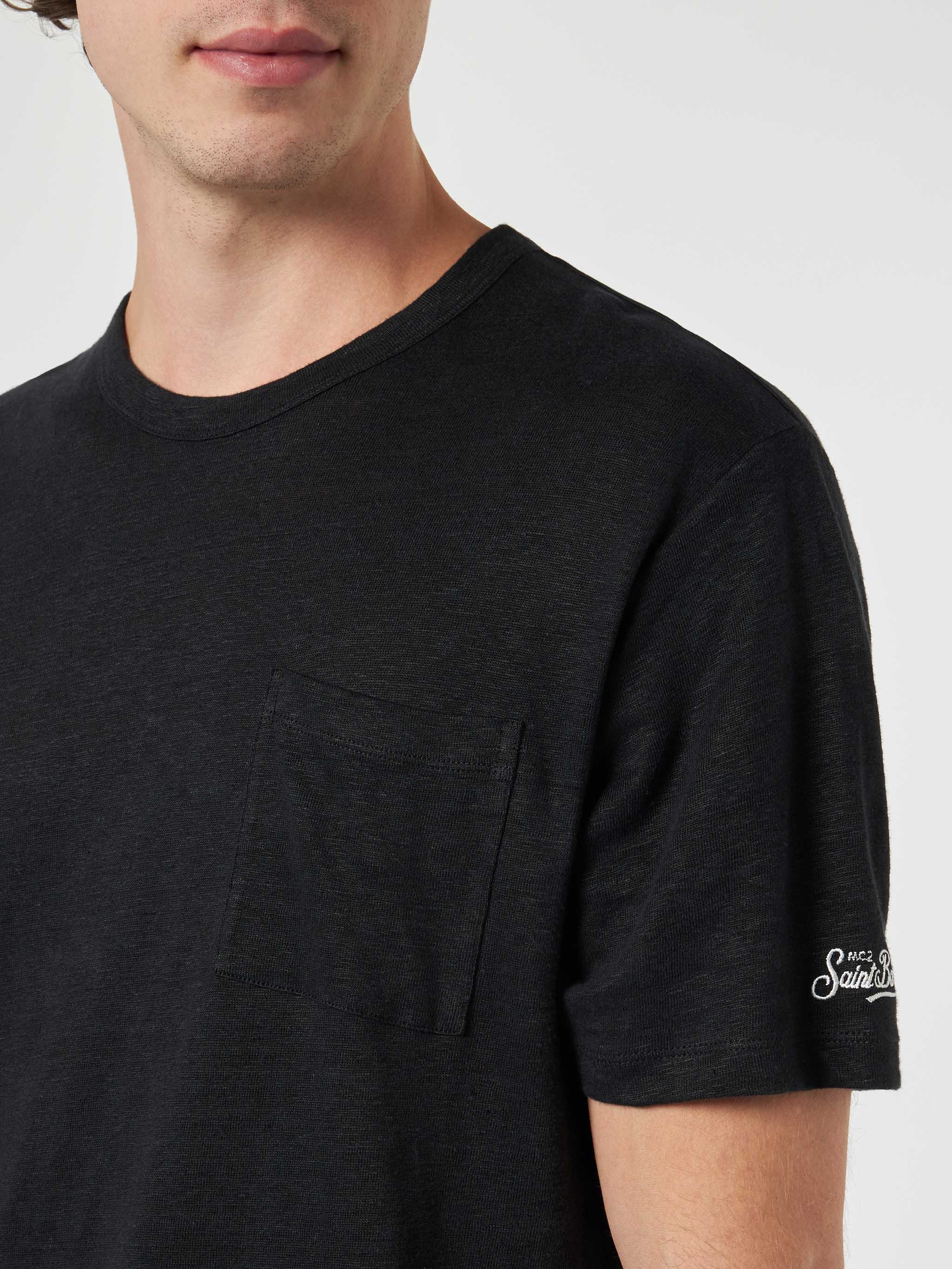 Ecstasea black linen jersey t-shirt - Image 3