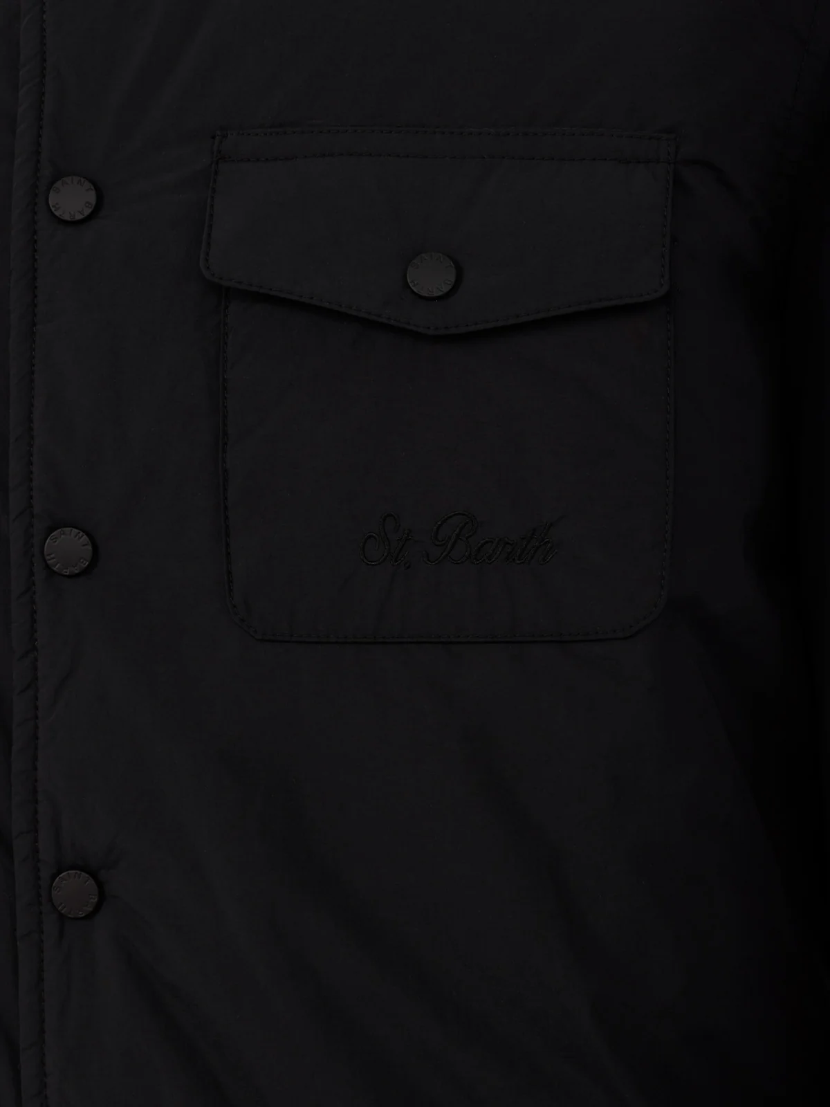 Chalet overshirt in black solid color - Image 4