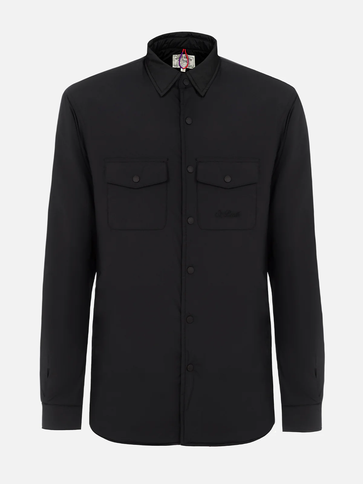 Chalet overshirt in black solid color - Image 5