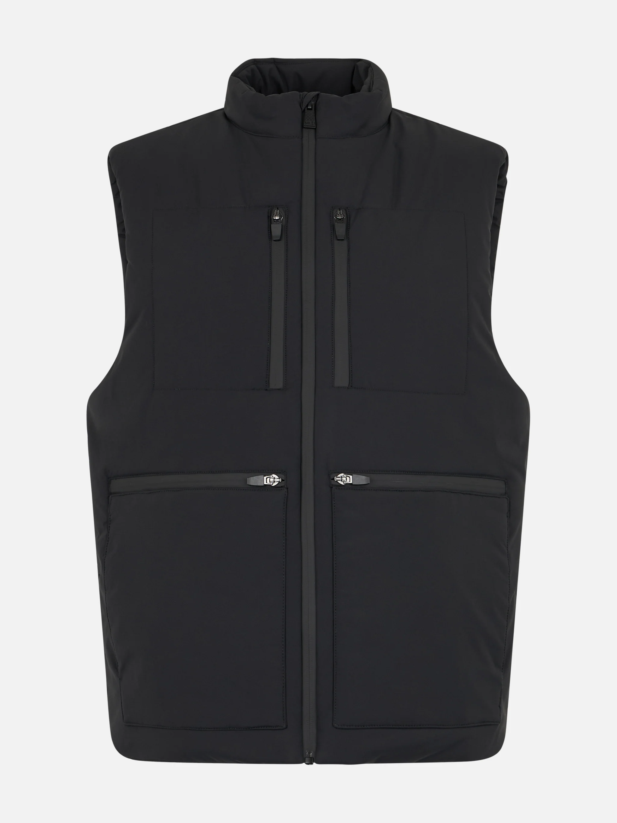 Vonn padded vest in technical fabric in black solid color - Image 4