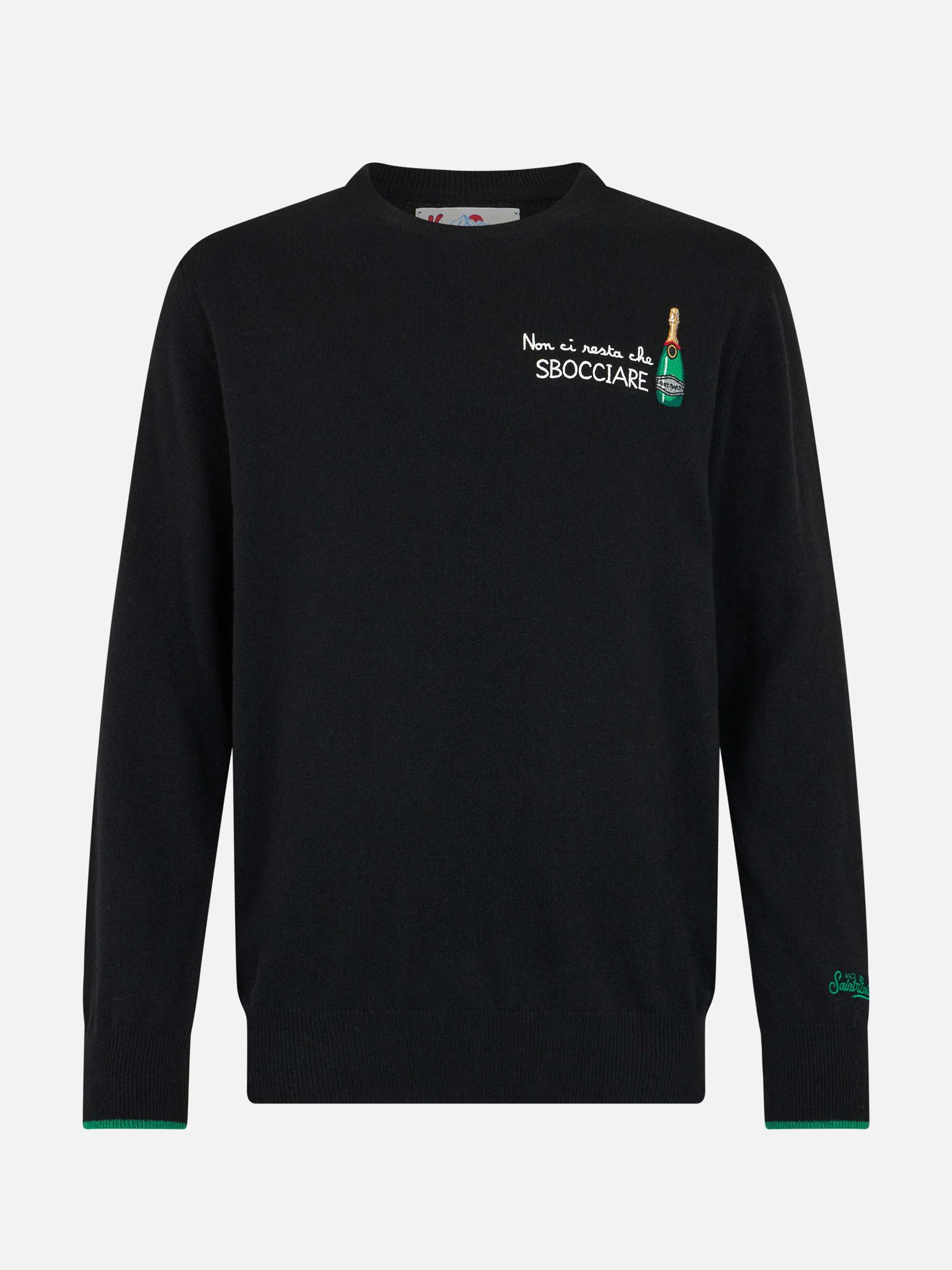 Crewneck sweater Heron with Non ci resta che sbocciare embroidery - Image 3